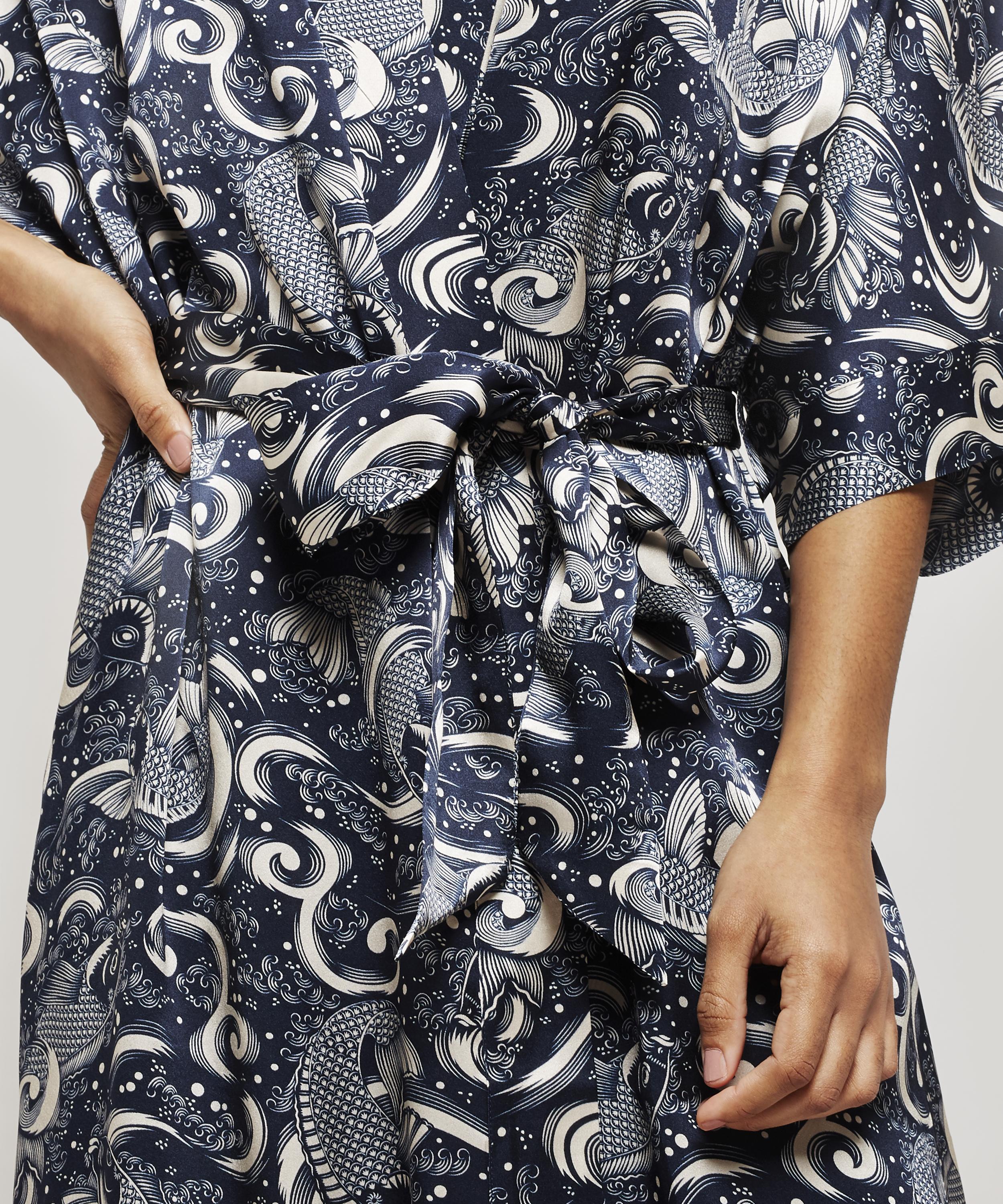 Liberty - Kirie Silk Charmeuse Long Kimono image number 3