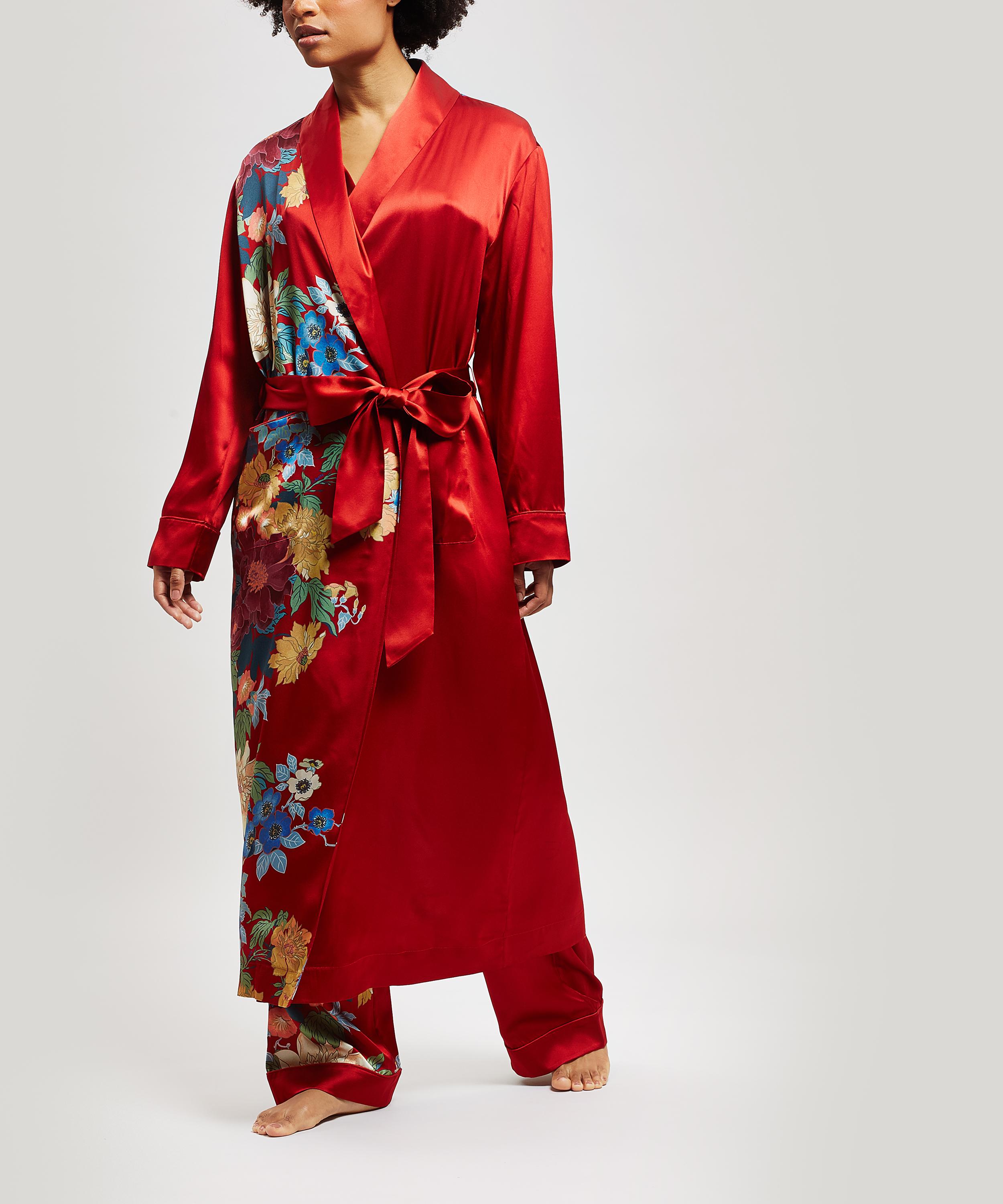 Liberty - Sakura Silk Charmeuse Long Robe image number 1