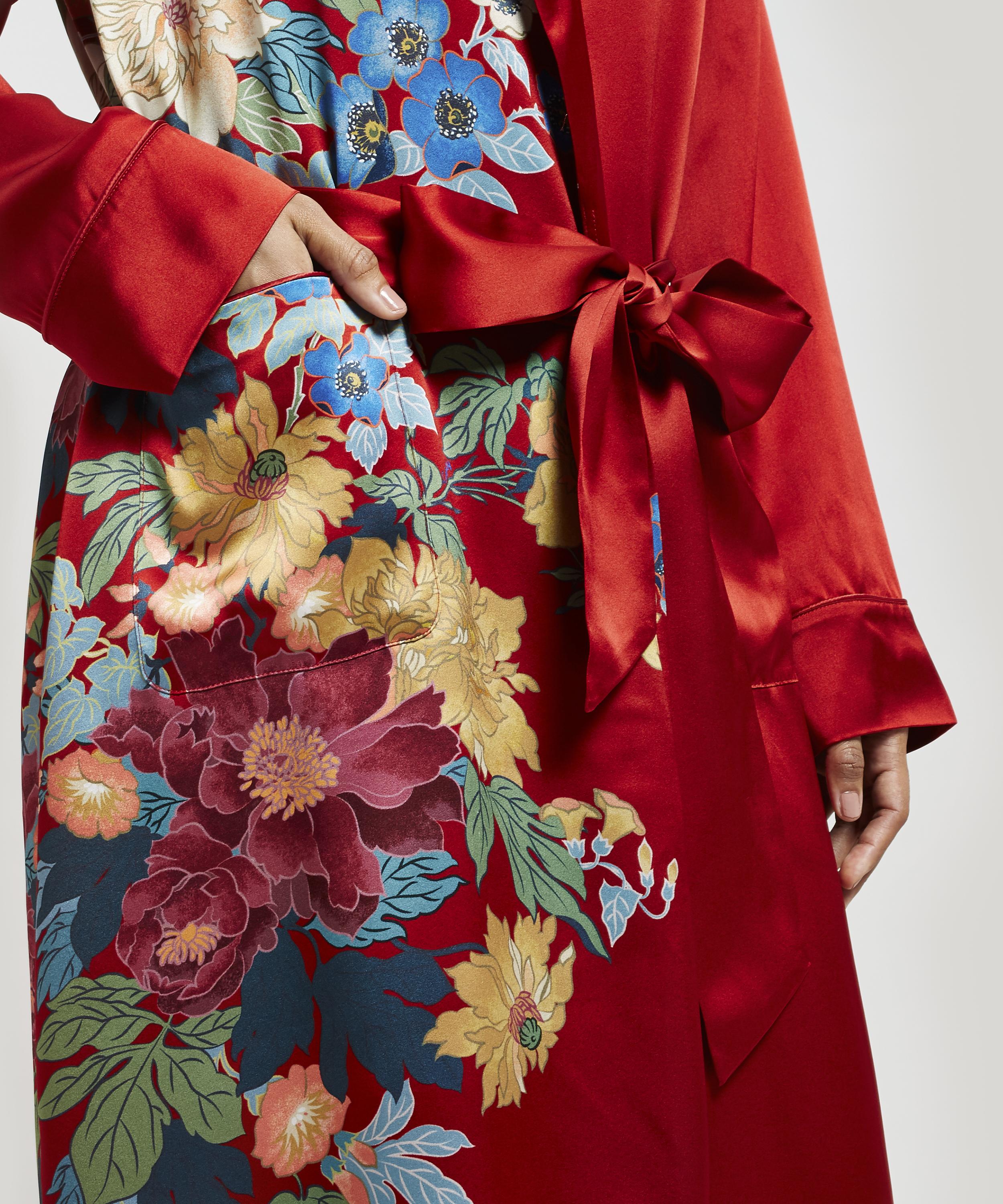 Liberty - Sakura Silk Charmeuse Long Robe image number 3