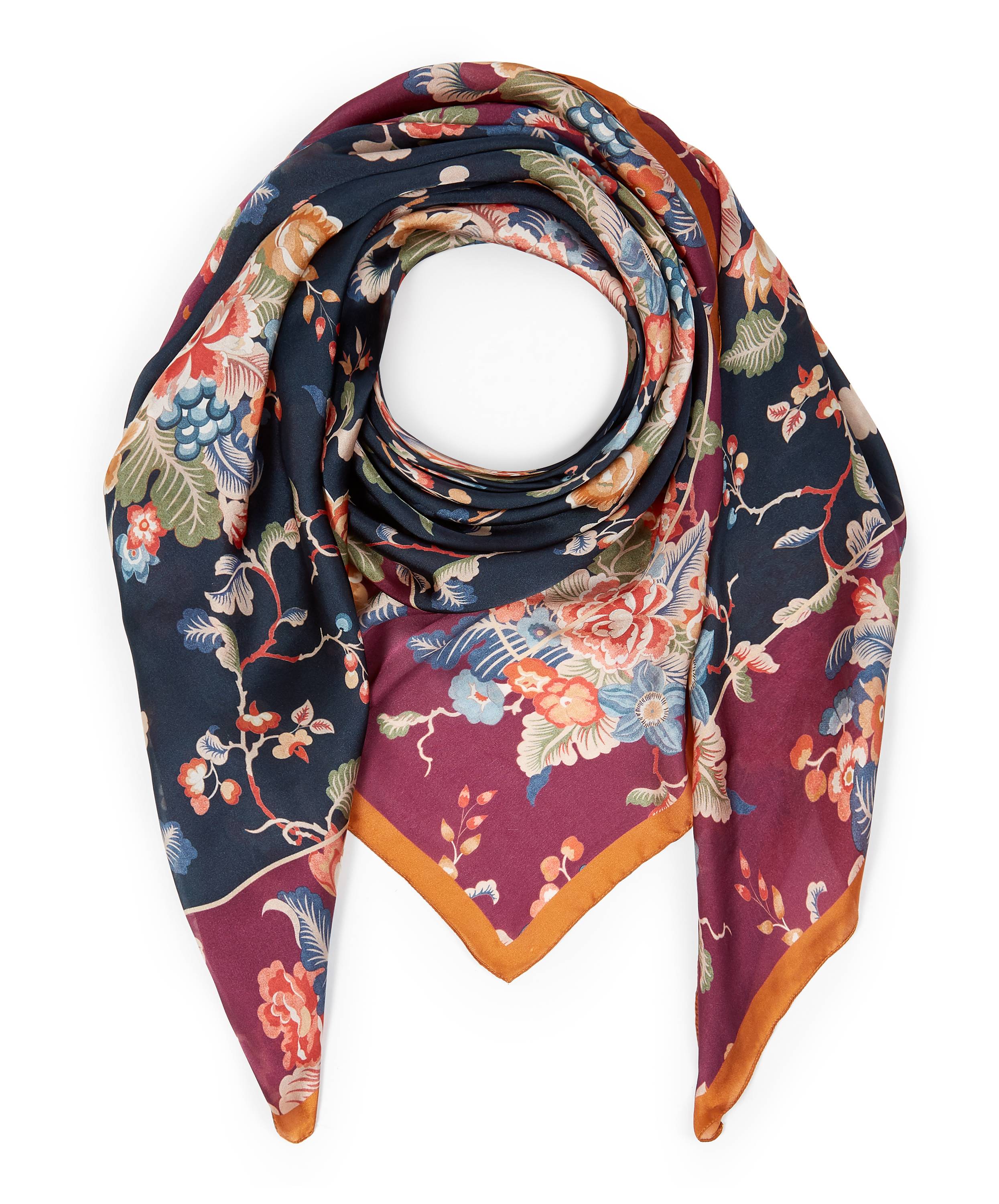 Liberty Hiromi 110 x 130cm Silk Molare Scarf | Liberty