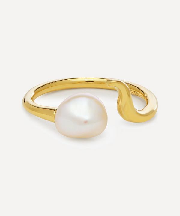 Maria Black - Gold-Plated Moon Shine Baroque Pearl Ring image number null