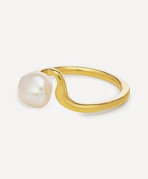 Maria Black - Gold-Plated Moon Shine Baroque Pearl Ring image number 2