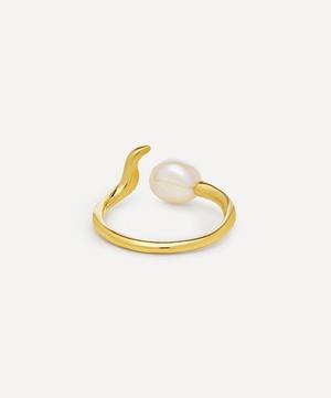 Maria Black - Gold-Plated Moon Shine Baroque Pearl Ring image number 3