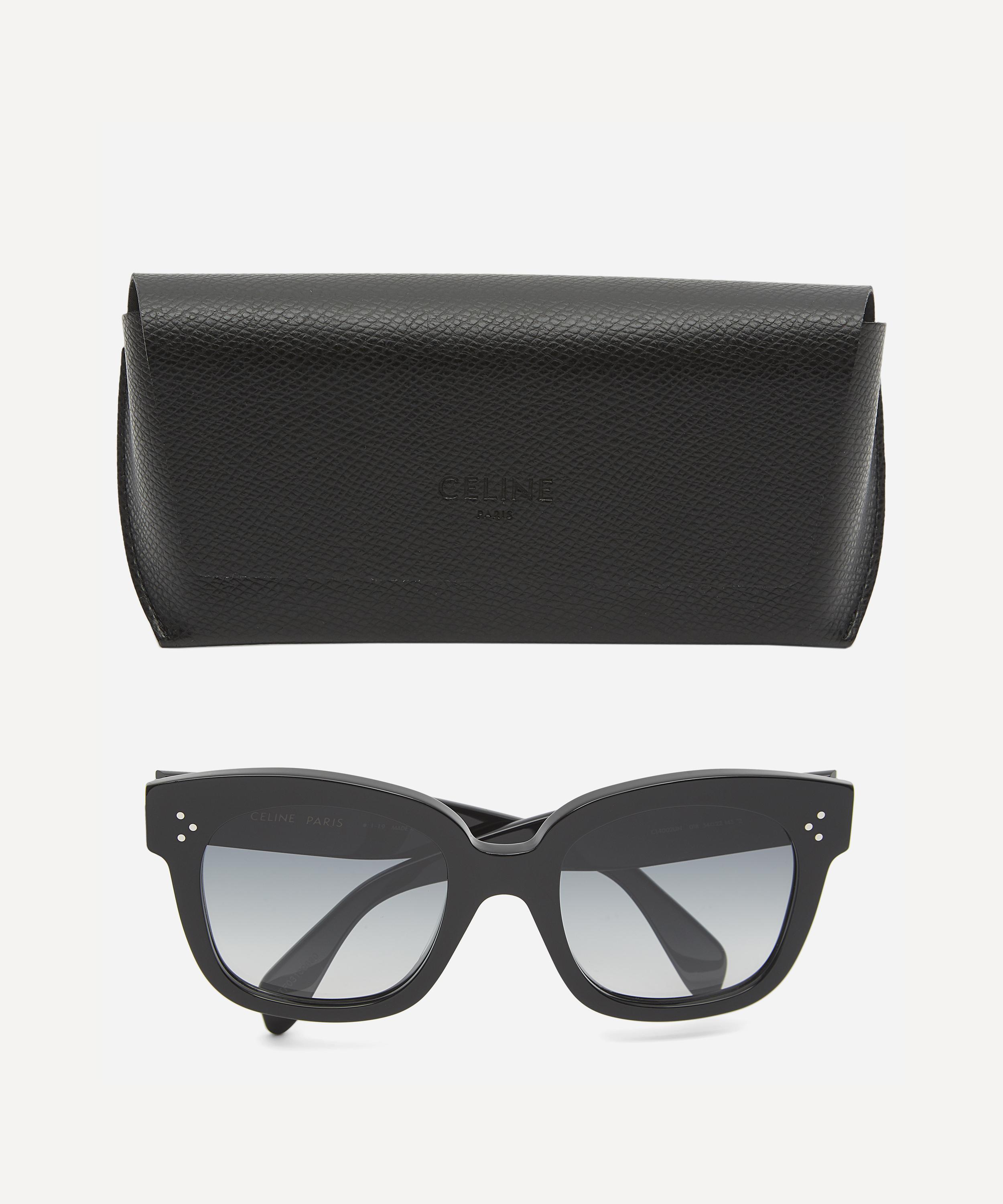 Mask Shaped Acetate Sunglasses in Grey - Celine Eyewear