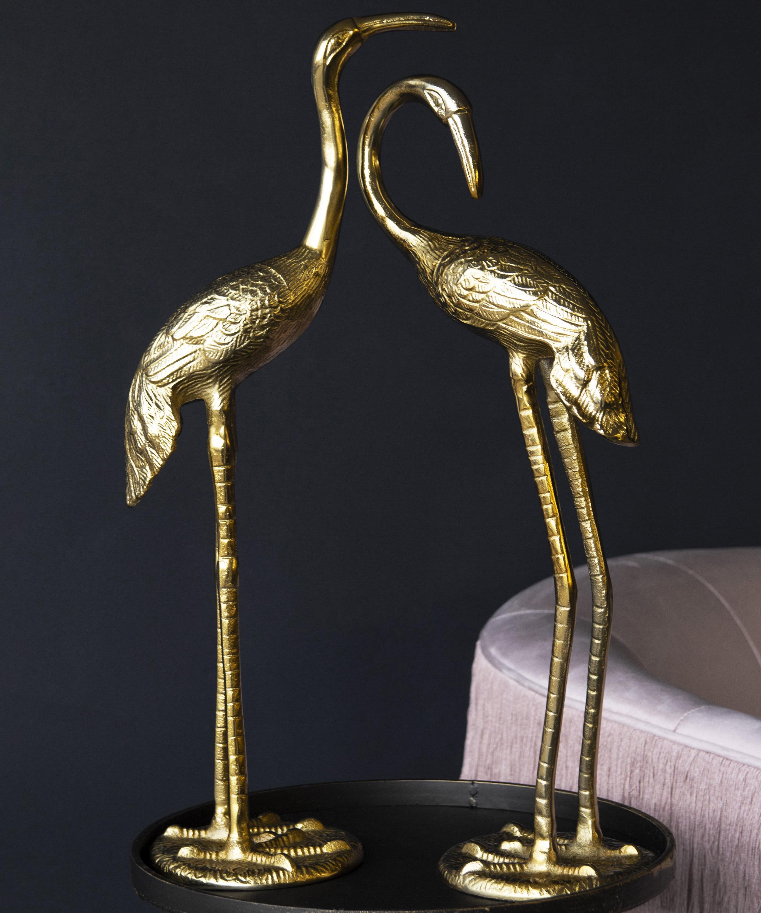 Rockett St George - Gold-Tone Stork Decorative Ornaments Set of Two image number 1