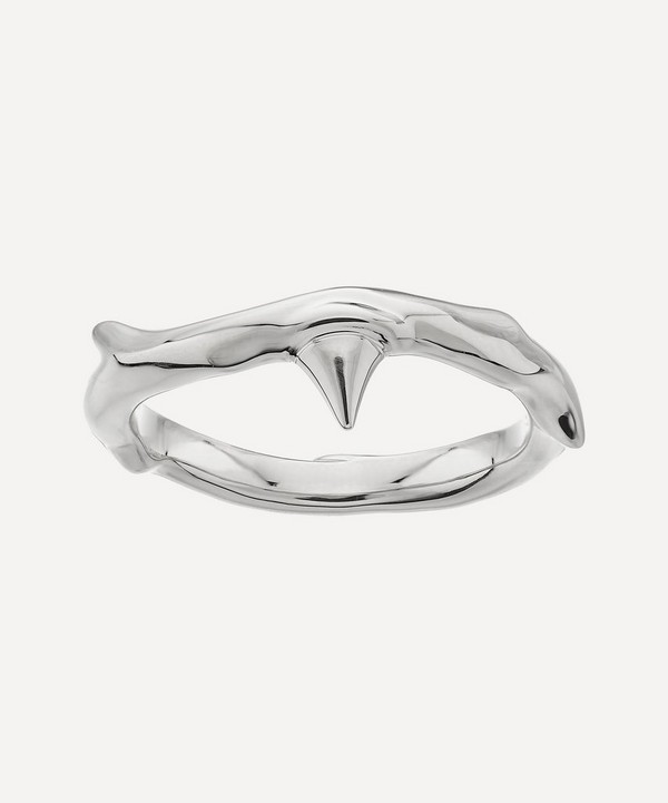 Shaun Leane - Silver Rose Thorn Band Ring image number null