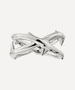 Shaun Leane - Silver Rose Thorn Wide Band Ring image number 0