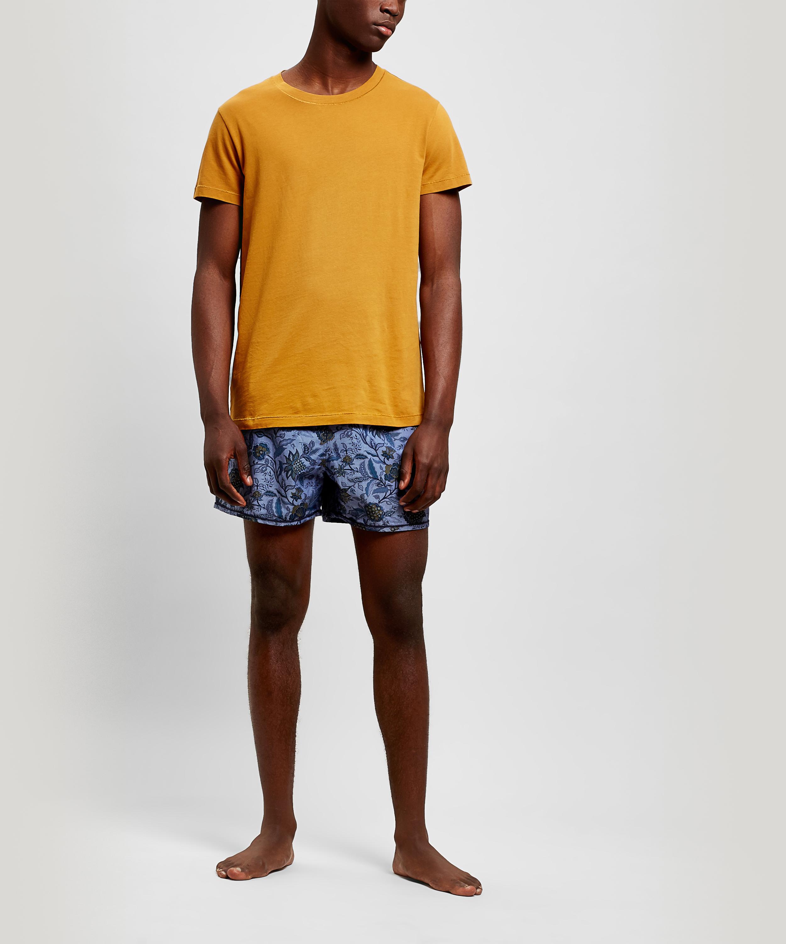 Liberty - Damsa Chambray Cotton Lounge Shorts image number 1