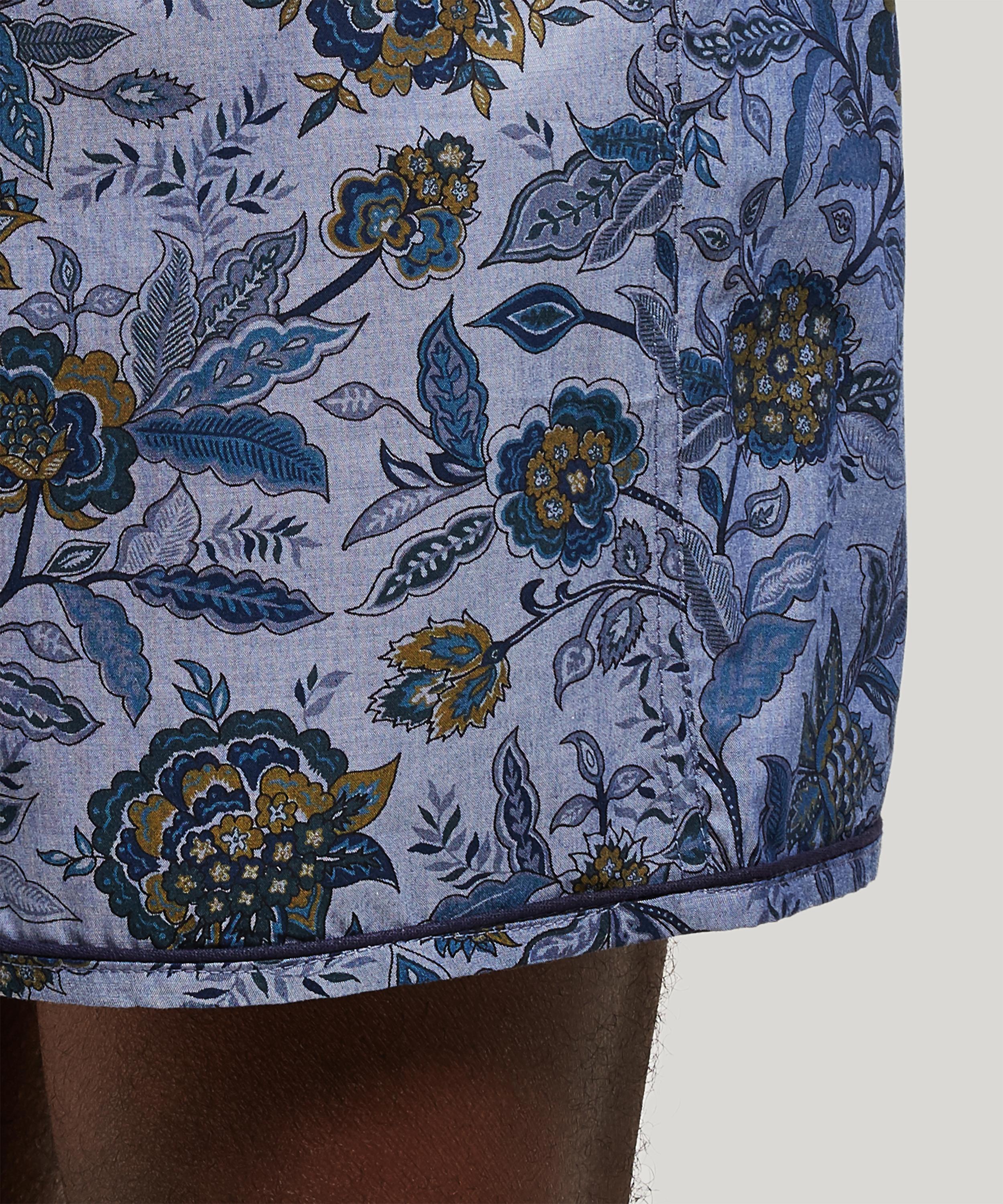 Liberty - Damsa Chambray Cotton Lounge Shorts image number 3