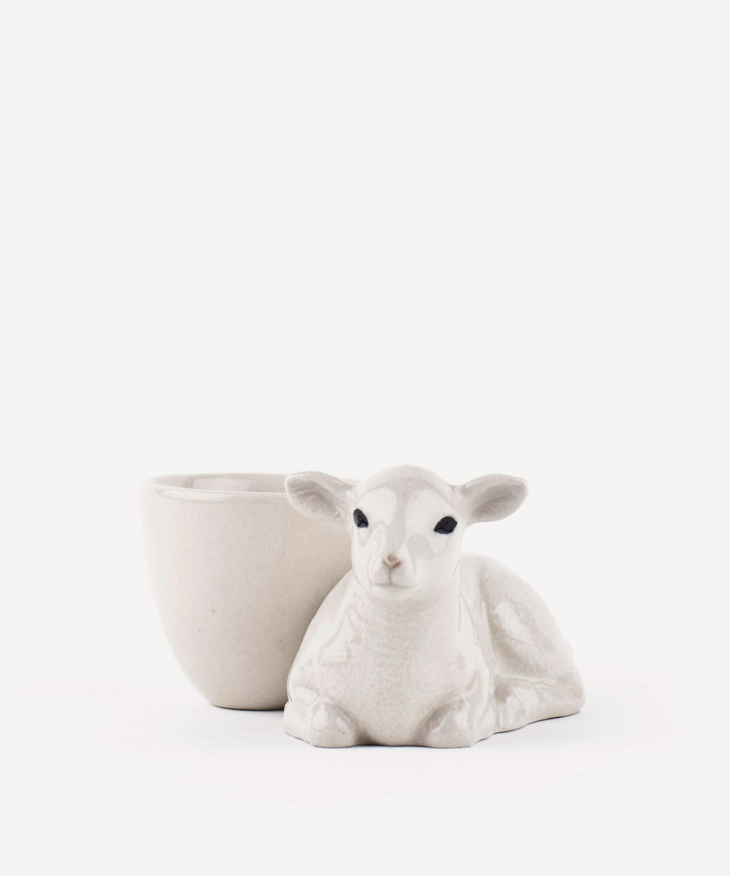 Quail - Stoneware Lamb with Egg Cup