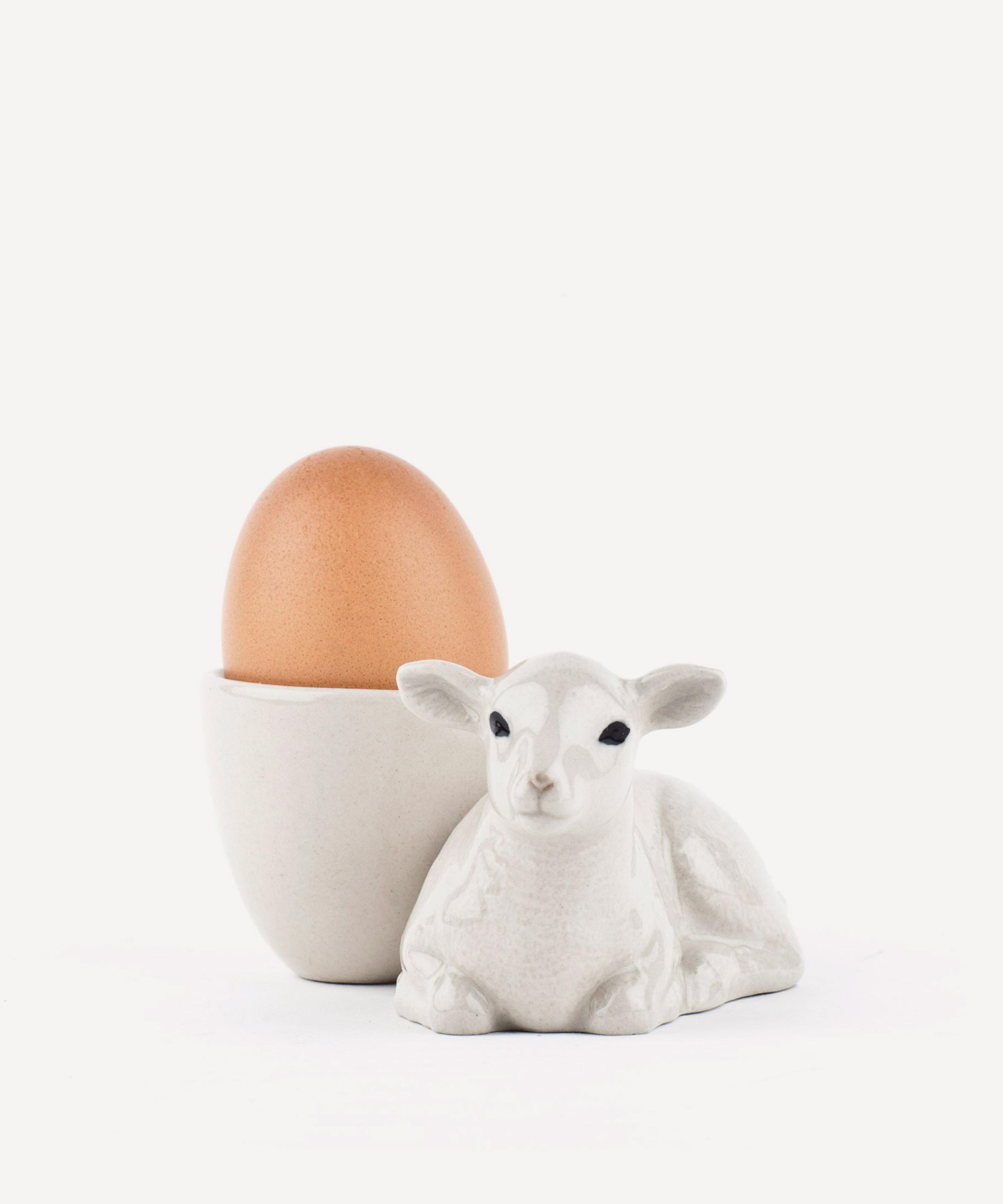 Quail - Stoneware Lamb with Egg Cup image number 1