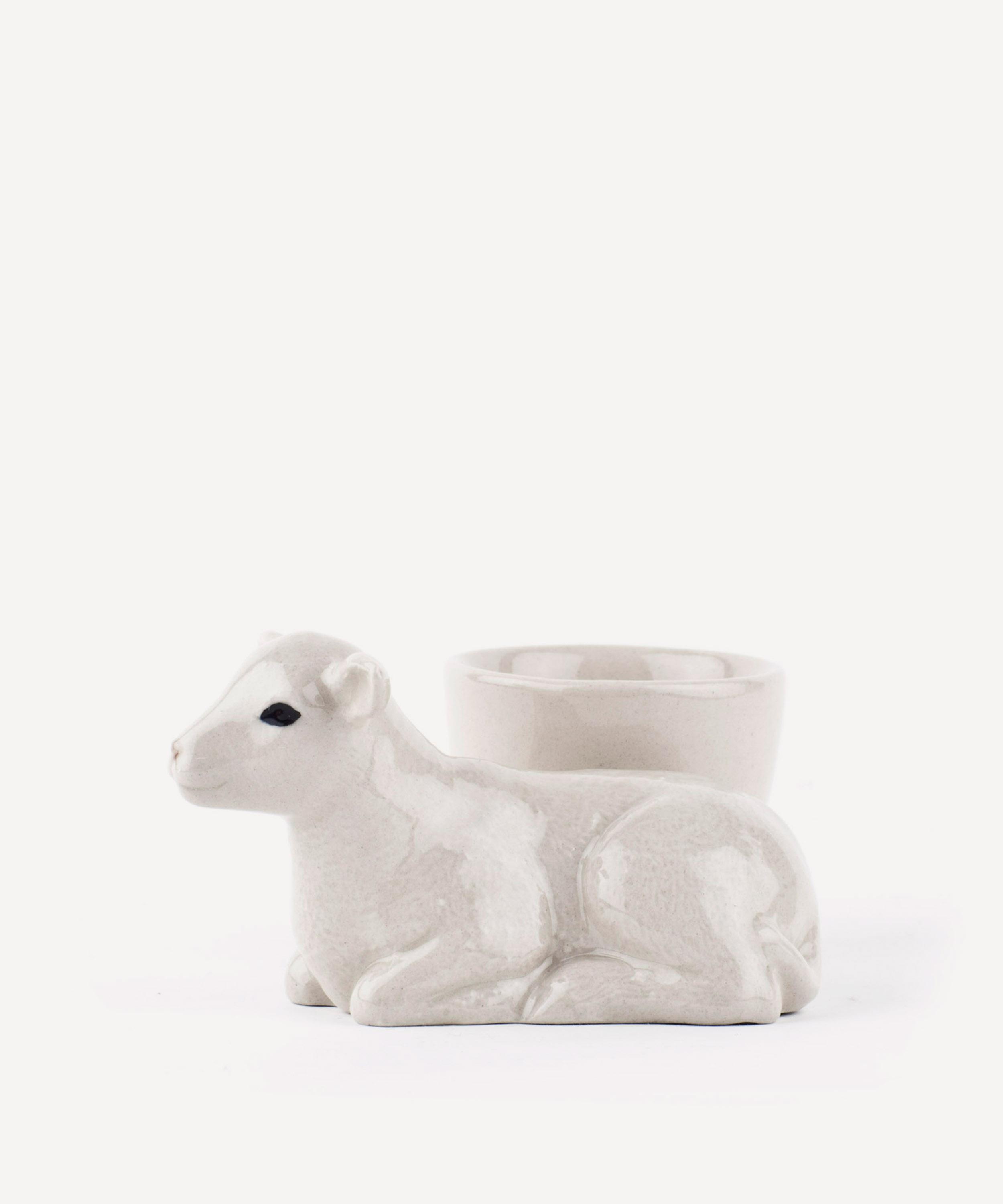 Quail - Stoneware Lamb with Egg Cup image number 2
