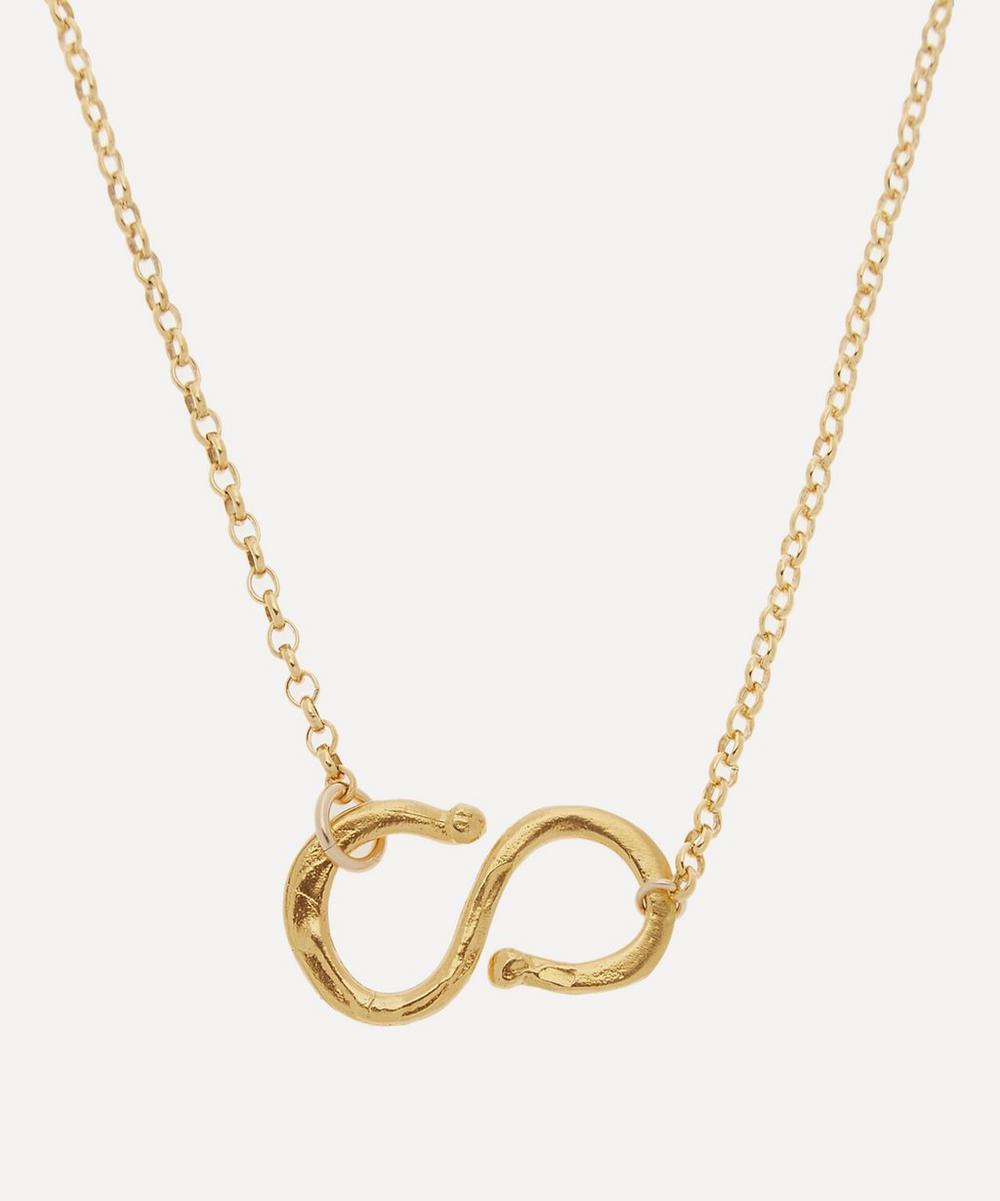 ALIGHIERI GOLD-PLATED THE ENDLESS OCEAN NECKLACE,000622511