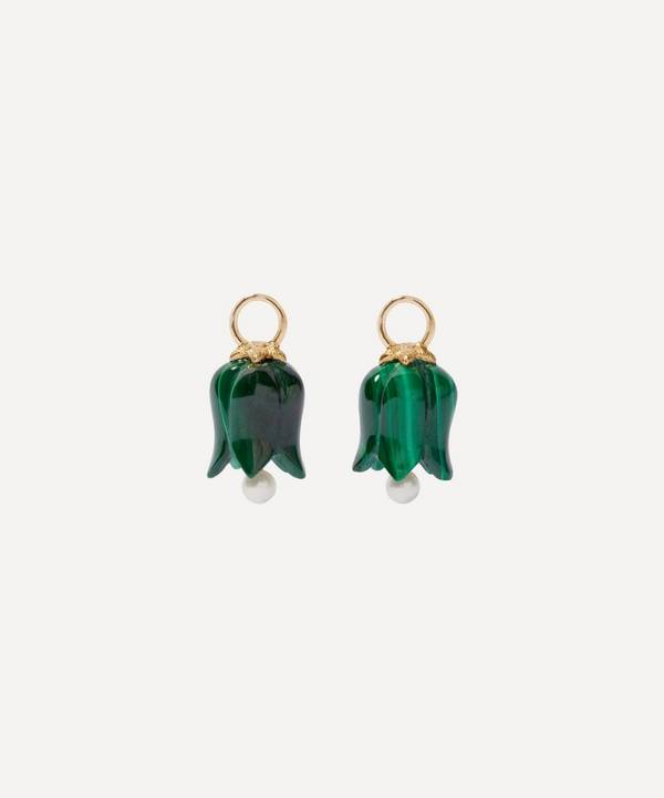 Annoushka - 18ct Gold Malachite and Pearl Tulip Earring Drops image number 0