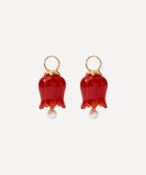 Annoushka - 18ct Gold Red Agate and Pearl Tulip Earring Drops image number 0