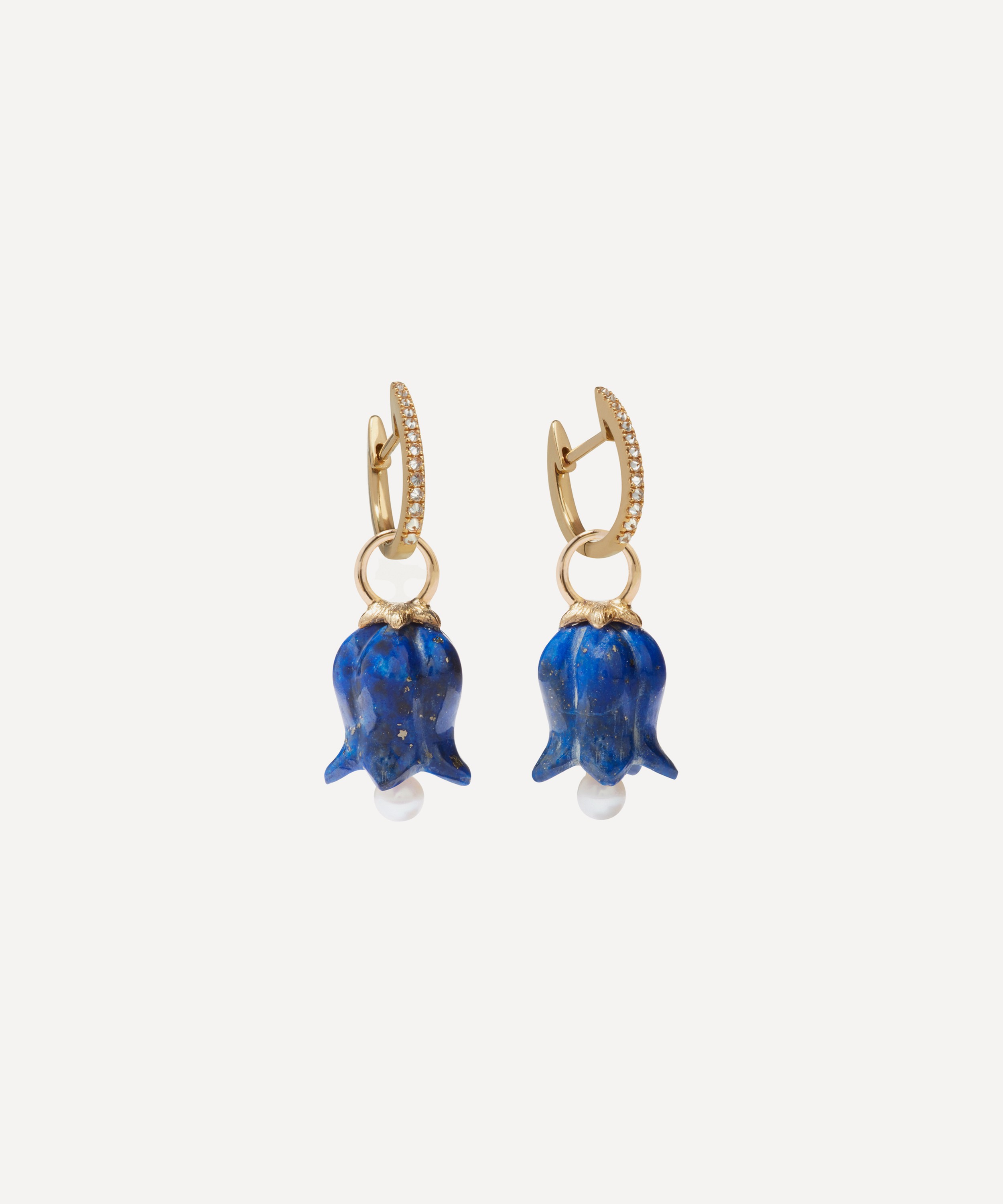 Annoushka - 18ct Gold Lapis Lazuli and Pearl Tulip Earring Drops image number 1