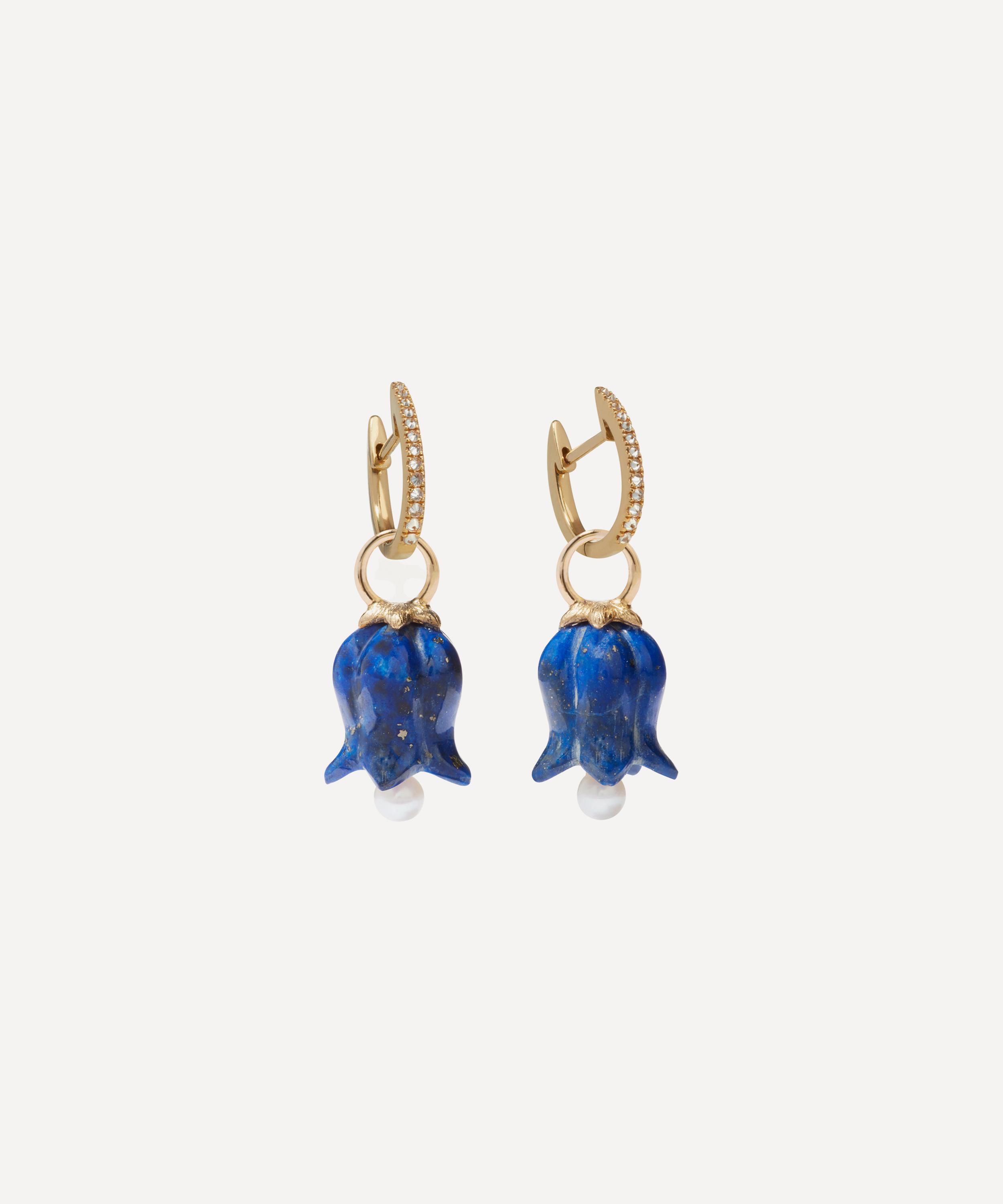 Annoushka - 18ct Gold Lapis Lazuli and Pearl Tulip Earring Drops image number 1