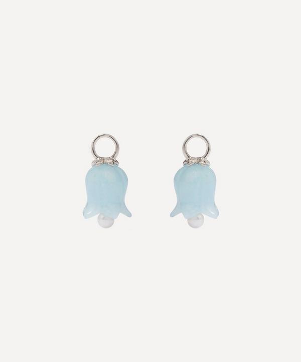 Annoushka - 18ct White Gold Aquamarine and Pearl Tulip Earring Drops image number null