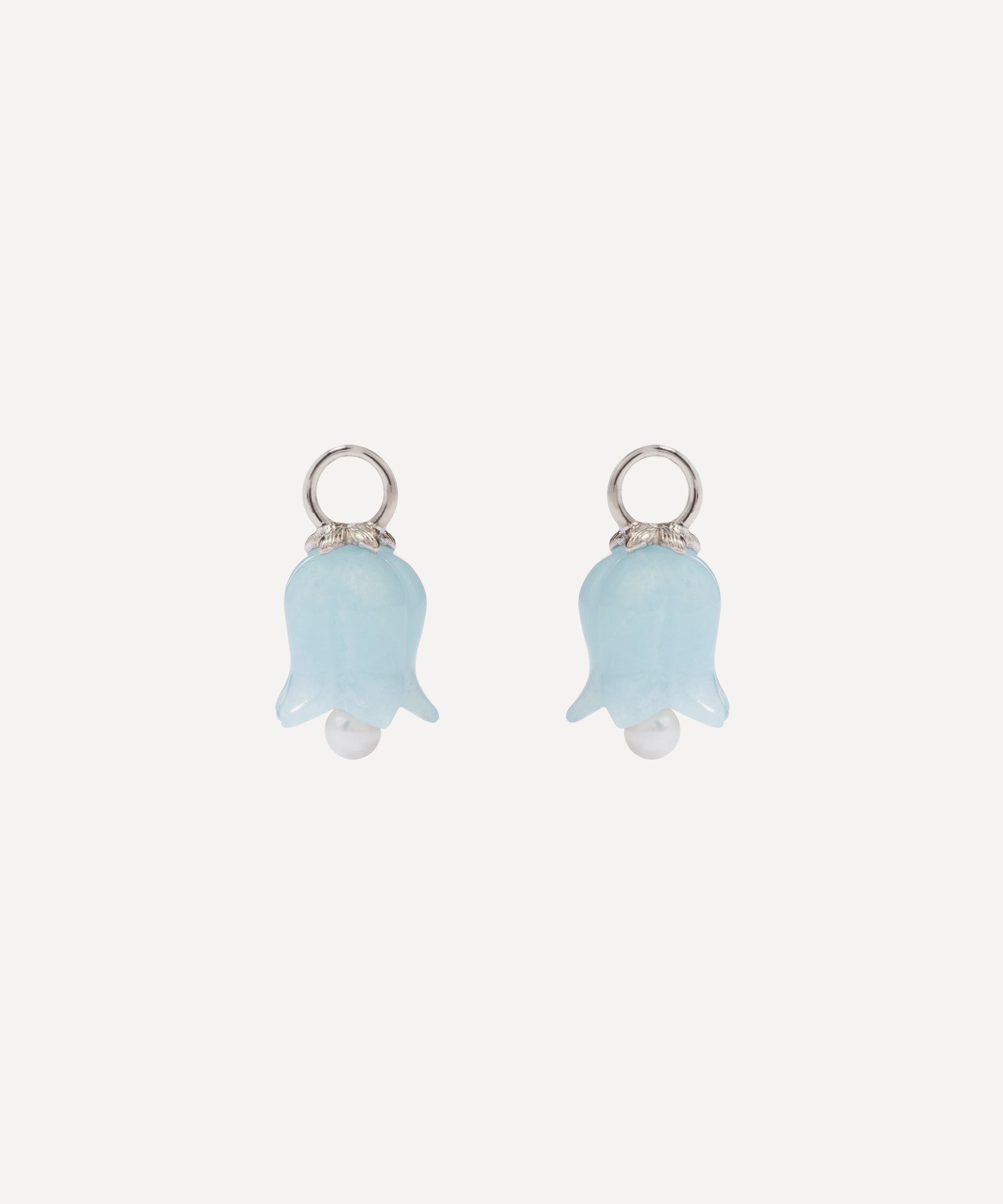 Annoushka - 18ct White Gold Aquamarine and Pearl Tulip Earring Drops image number 0