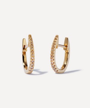 Annoushka - 18ct Gold Eclipse Brown Diamond Fine Hoop Earrings image number 0