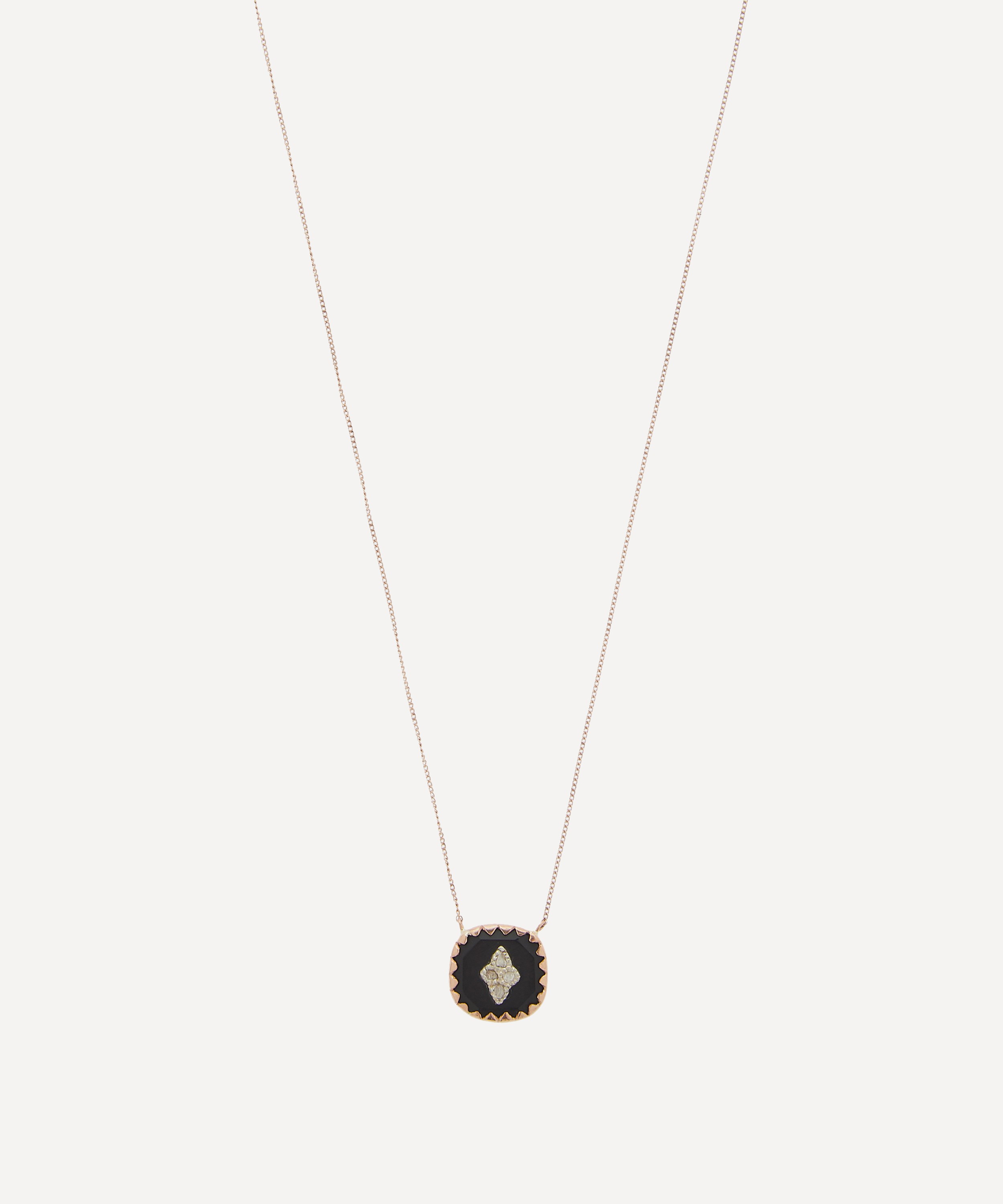 Pascale Monvoisin - 9ct Rose Gold Pierrot N°2 Diamond and Bakelite Pendant Necklace