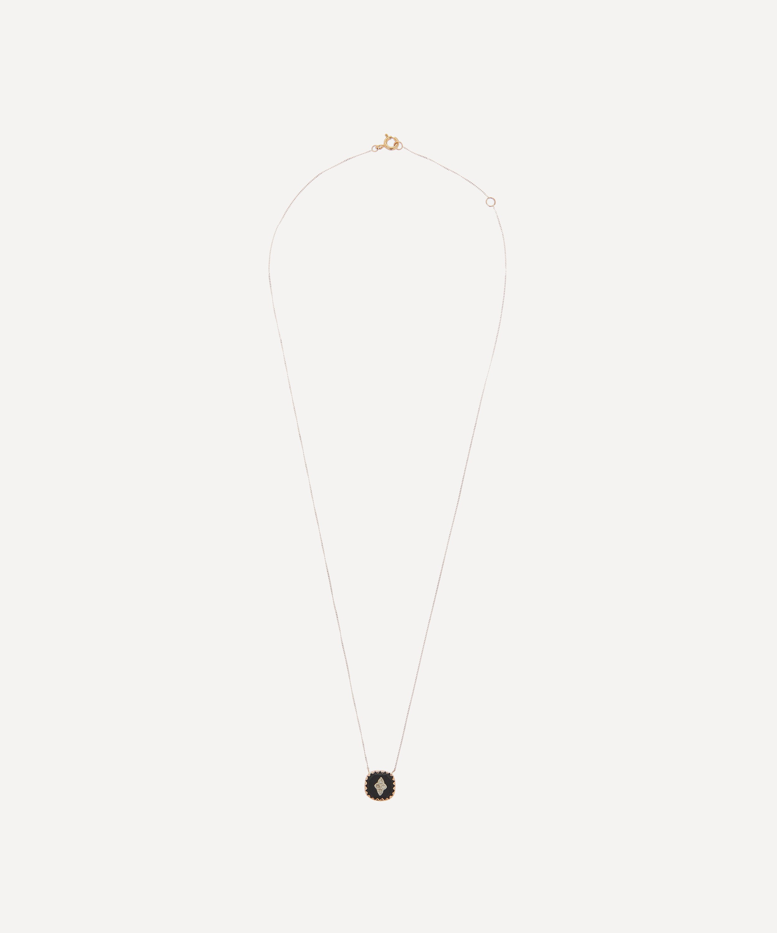 Pascale Monvoisin - 9ct Rose Gold Pierrot N°2 Diamond and Bakelite Pendant Necklace image number 2
