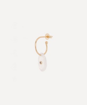 Pascale Monvoisin - 9ct Gold Orso Moonstone and Diamond Single Drop Earring image number 2
