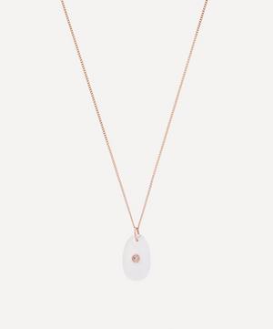 Pascale Monvoisin - 14ct Rose Gold Orso N°1 Moonstone and Diamond Pendant Necklace image number 0