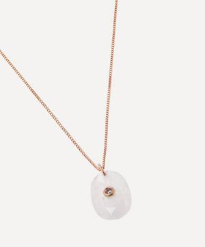 Pascale Monvoisin - 14ct Rose Gold Orso N°1 Moonstone and Diamond Pendant Necklace image number 3