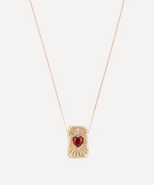 Pascale Monvoisin - 9ct Rose Gold L'Amour Garnet Heart Pendant Necklace image number 0