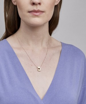 Pascale Monvoisin - 9ct Rose Gold L'Amour Garnet Heart Pendant Necklace image number 1