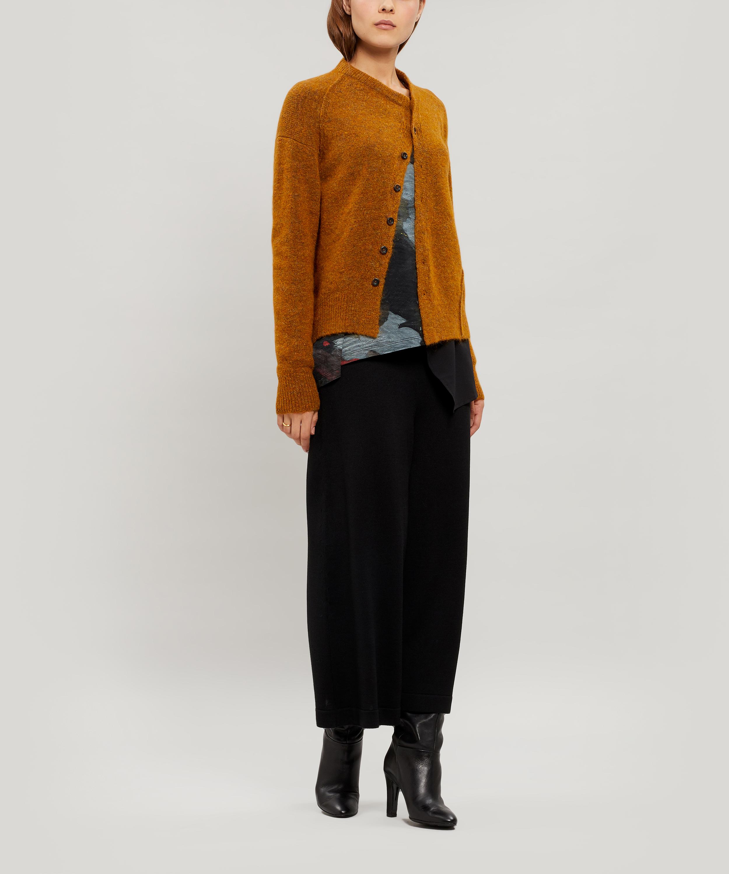 diagonal button cardigan