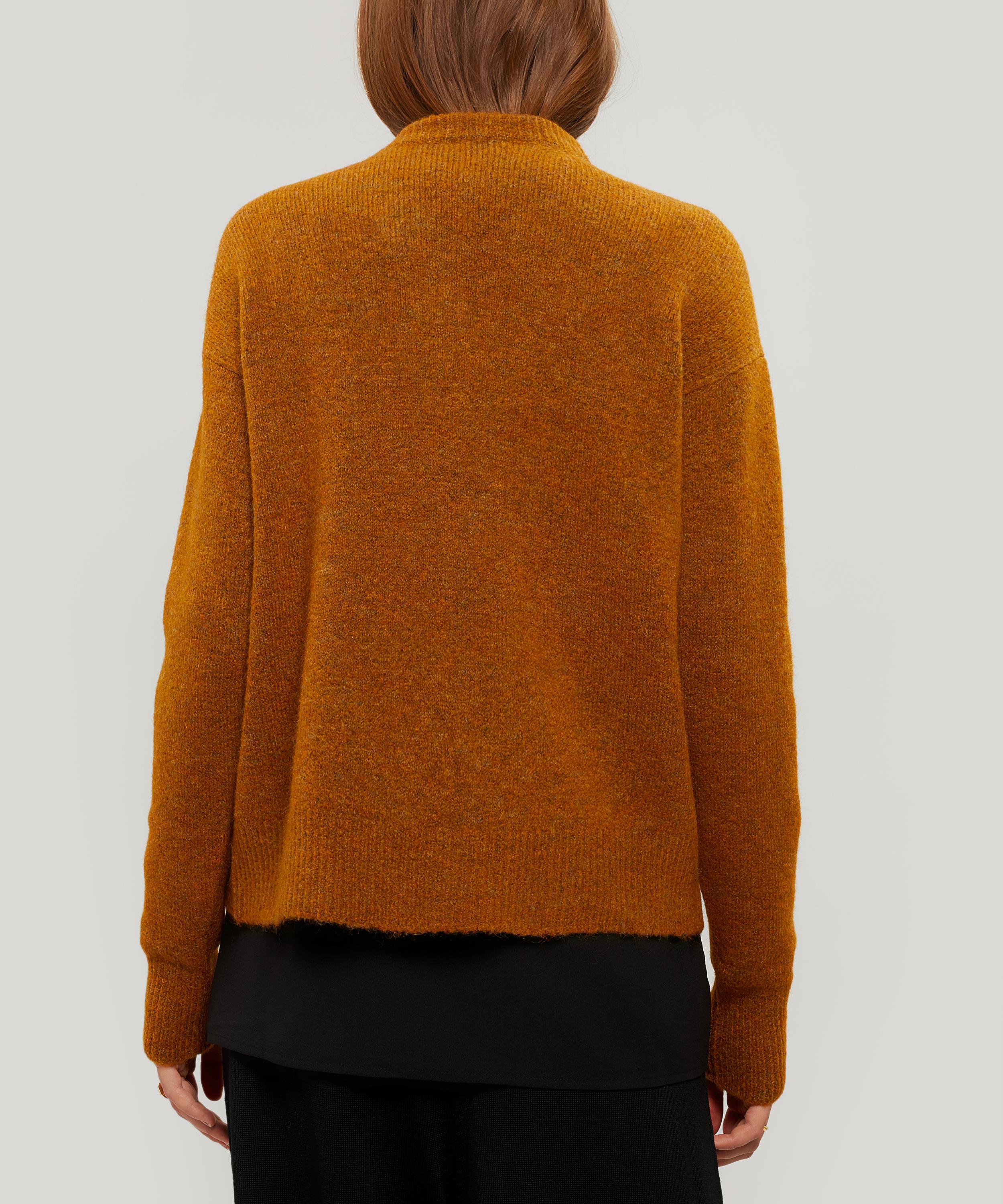 diagonal button cardigan