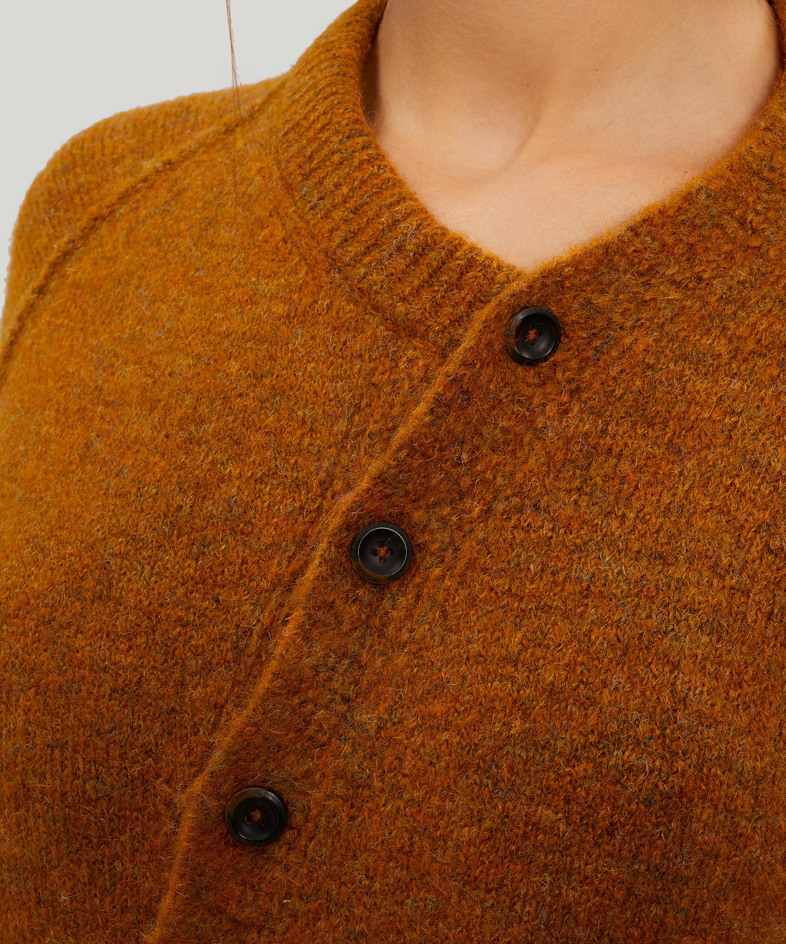 diagonal button cardigan
