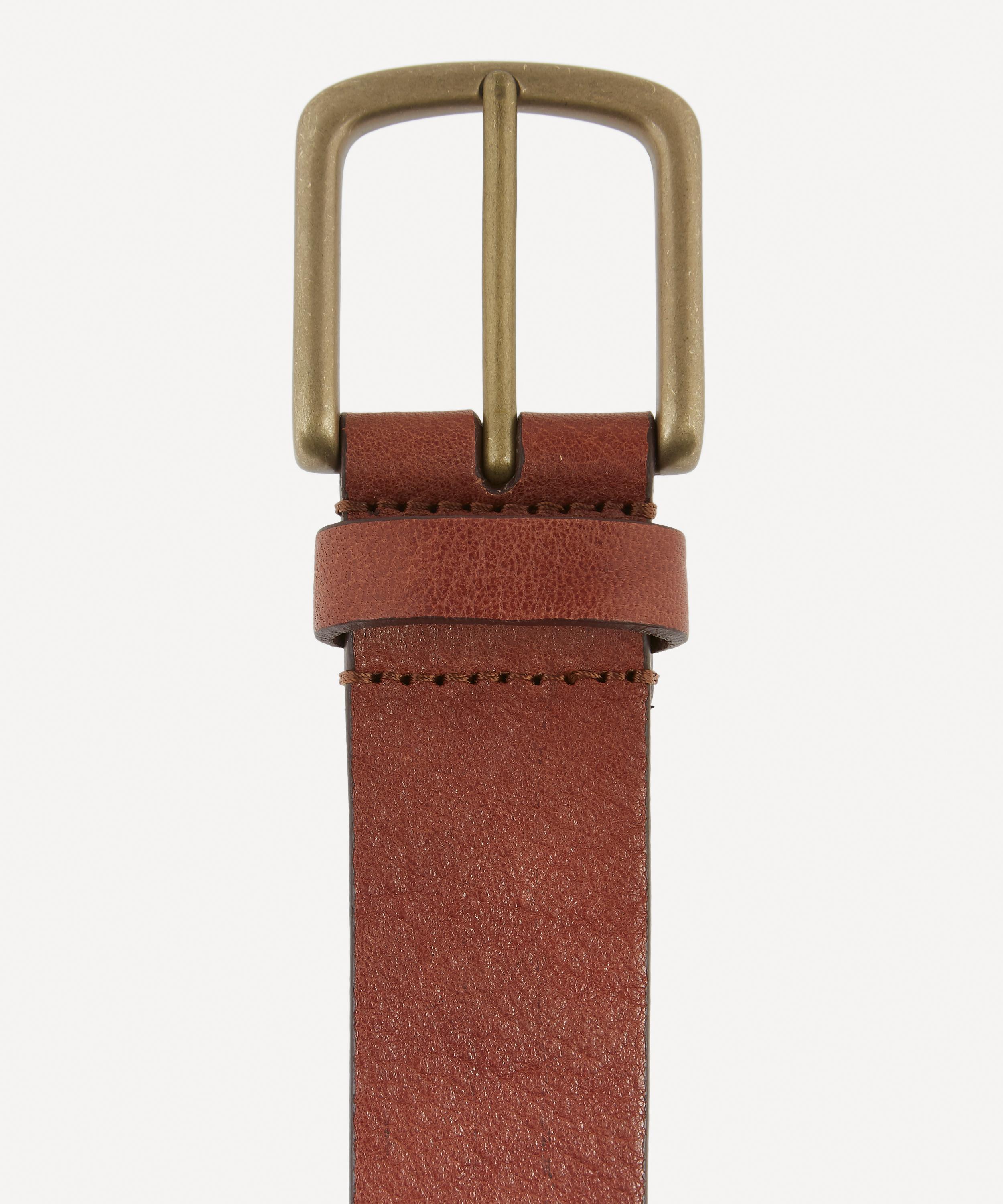 Brown Crocodile-effect leather belt, Anderson's