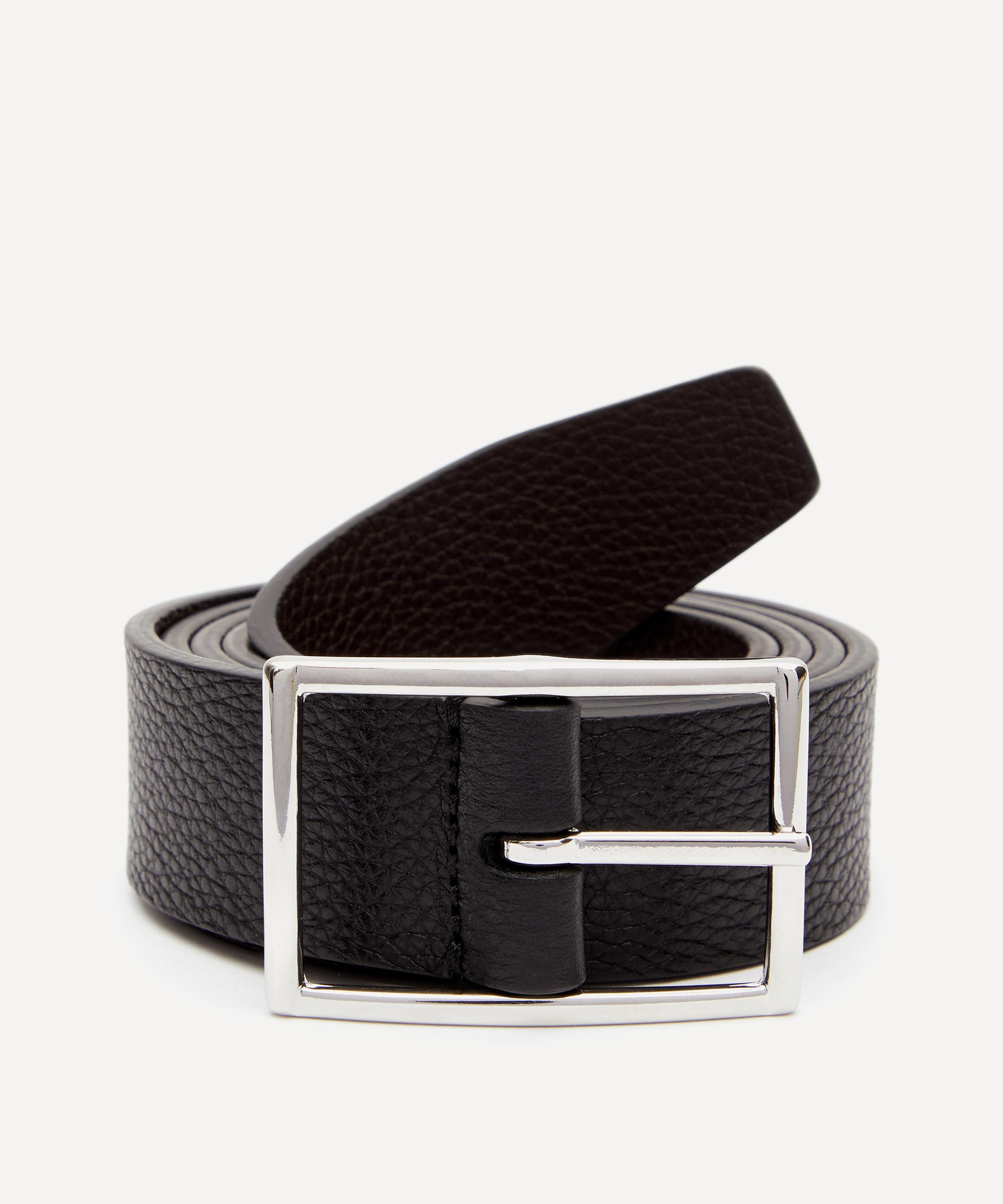 Anderson's 3cm Black Leather Belt - Men - Black Belts