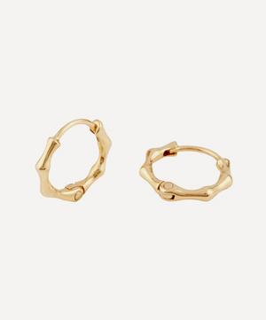 Dinny Hall - 9ct Gold Bamboo Mini Hoop Earrings image number 2