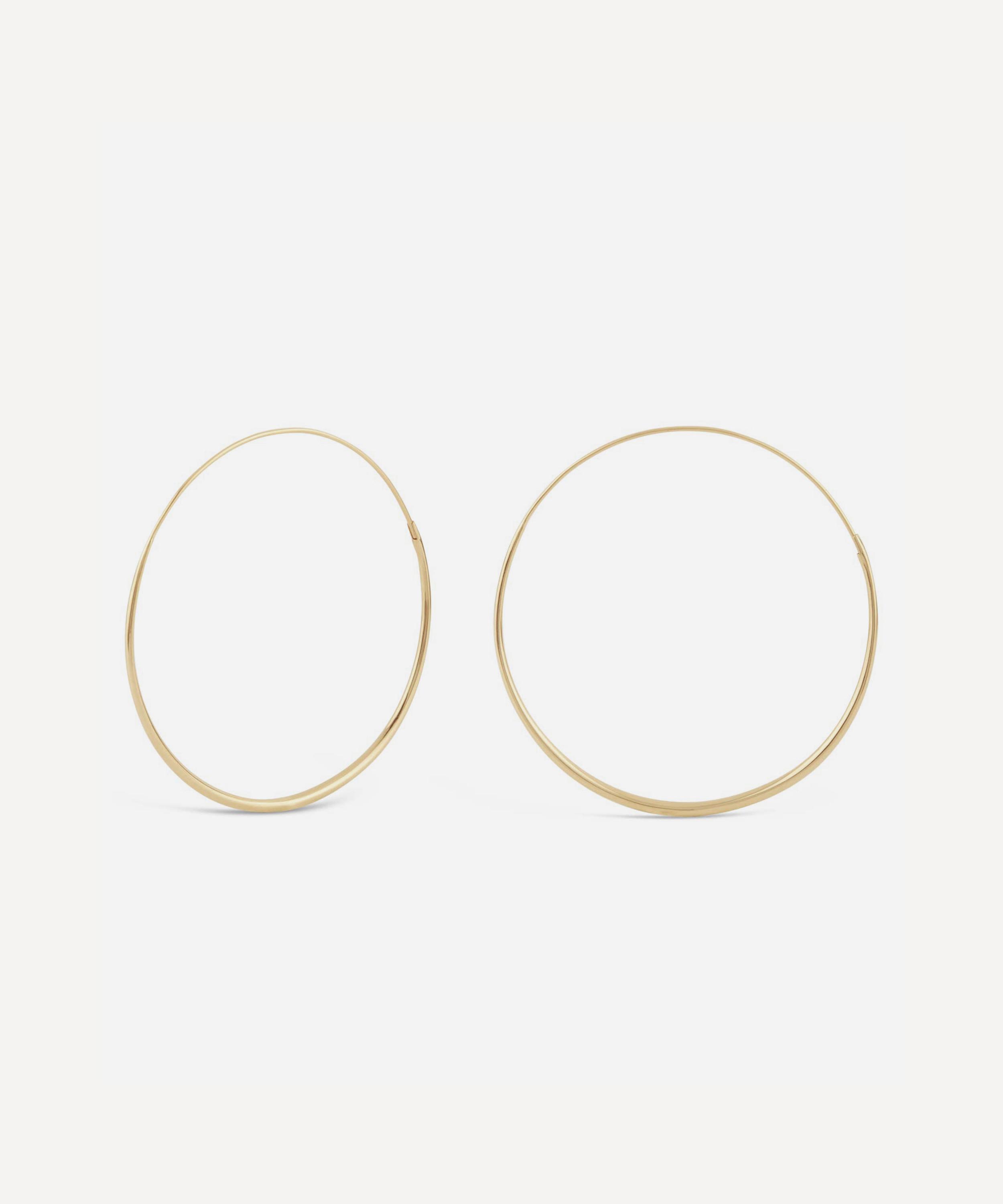 Dinny Hall - 9ct Gold Queenie Hoop Earrings image number 0