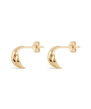 Dinny Hall - 10ct Gold Twist Micro Hoop Earrings image number 0