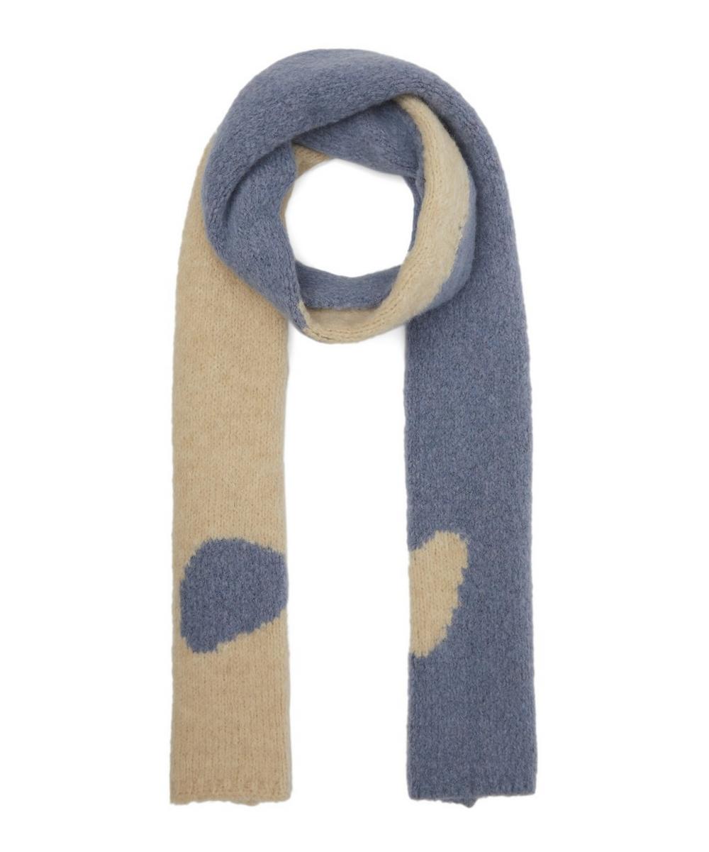 Paloma Wool Coco Ying Yang Intarsia Knit Scarf In Blue