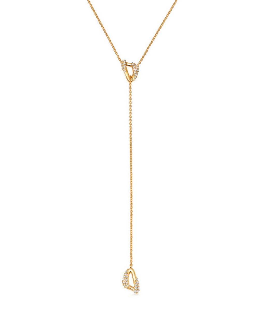 Astley Clarke Rose Gold Vela Diamond Lariat Necklace