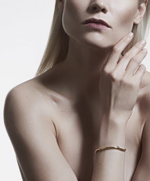 Shaun Leane - Gold Plated Vermeil Silver Rose Thorn Bangle image number 1
