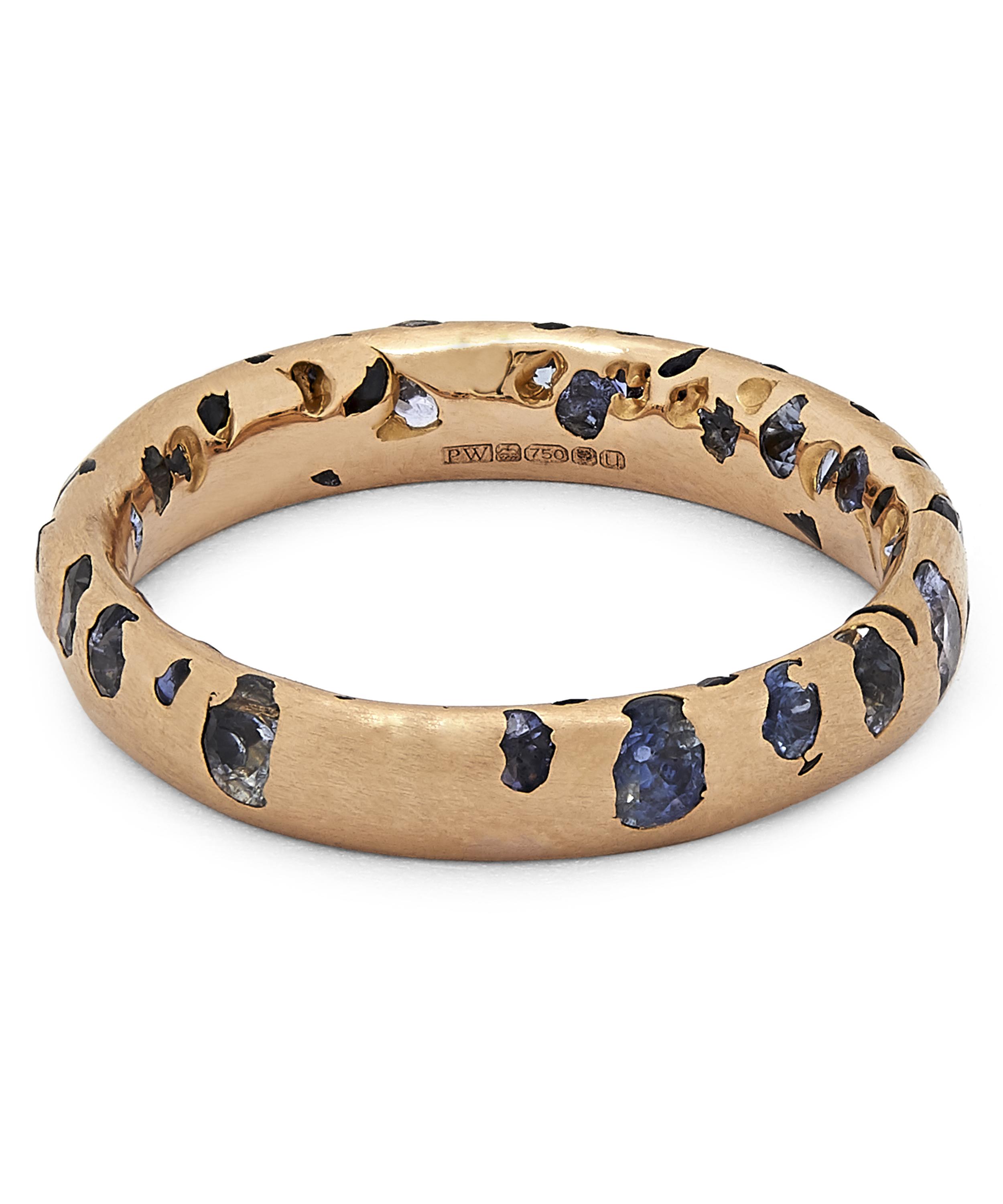 Polly Wales Rose Gold Blue Ombre Sapphire Confetti Ring ModeSens