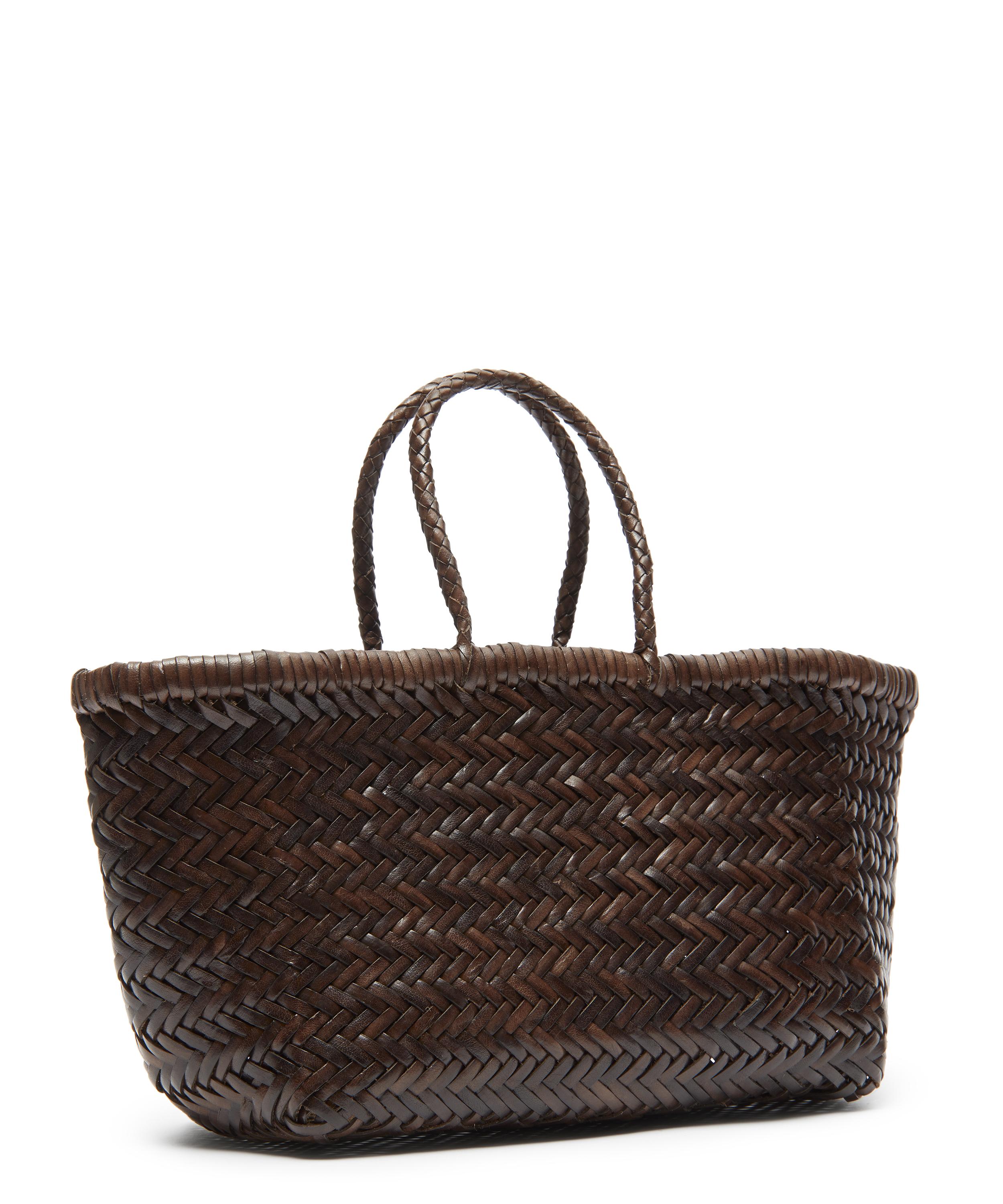 Dragon Diffusion - Bamboo Triple Jump Small Woven Leather Tote Bag image number 2
