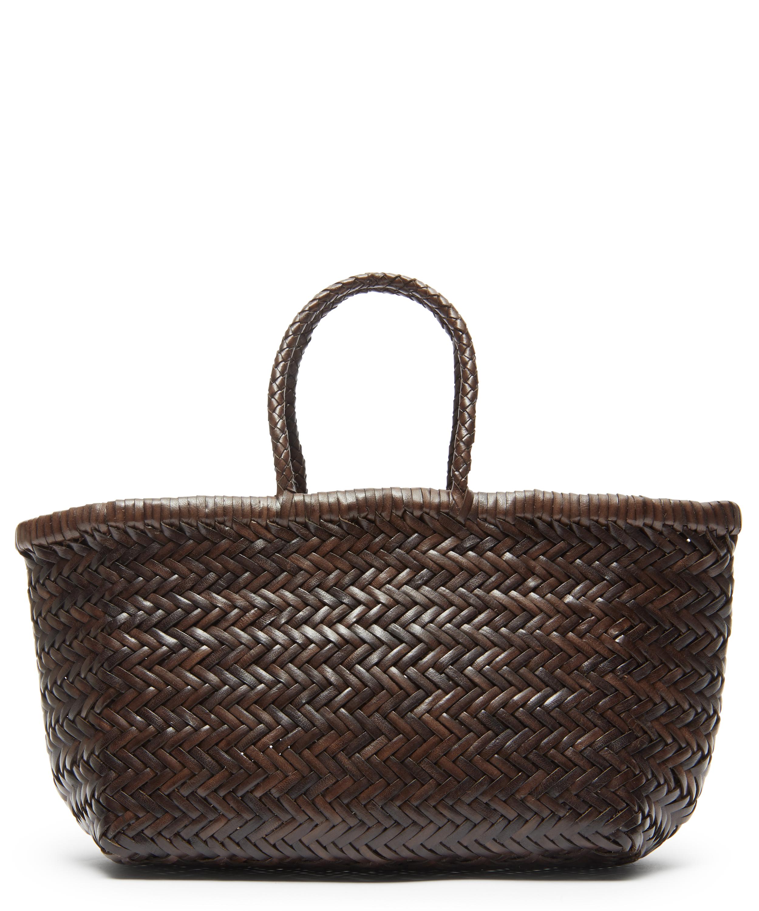 Dragon Diffusion - Bamboo Triple Jump Small Woven Leather Tote Bag image number 3