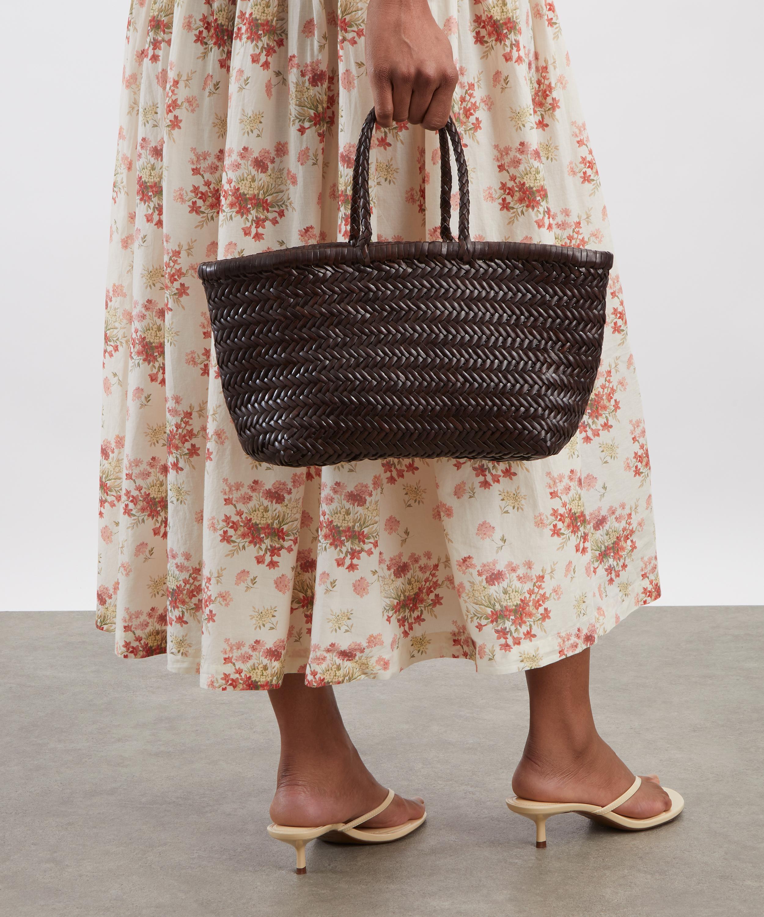 Dragon Diffusion - Bamboo Triple Jump Small Woven Leather Tote Bag image number 1