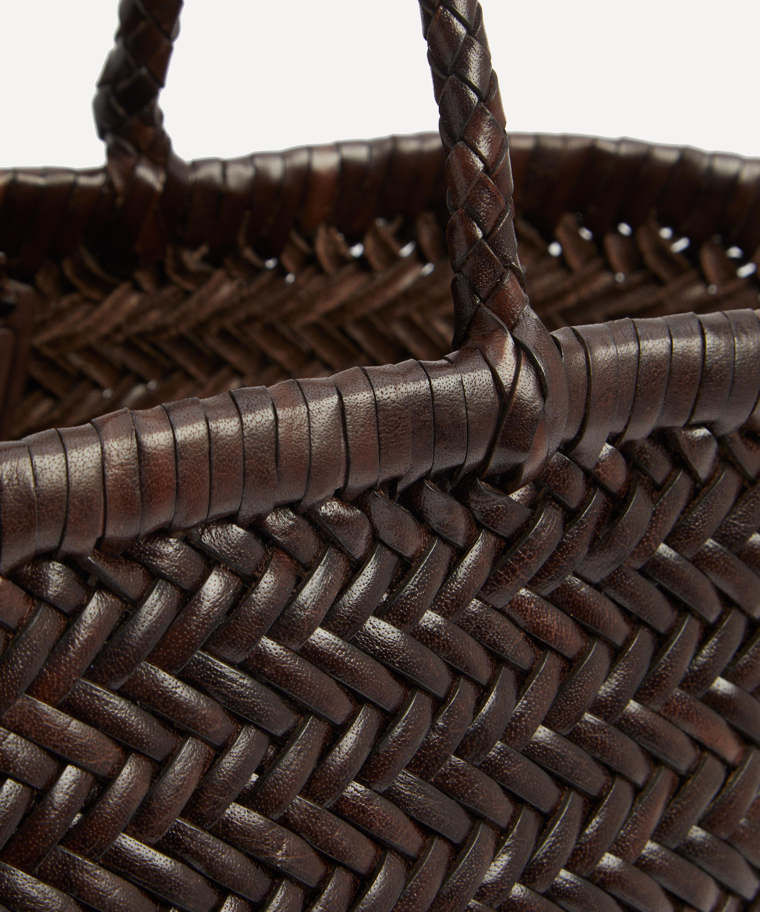 Dragon Diffusion - Bamboo Triple Jump Small Woven Leather Tote Bag image number 