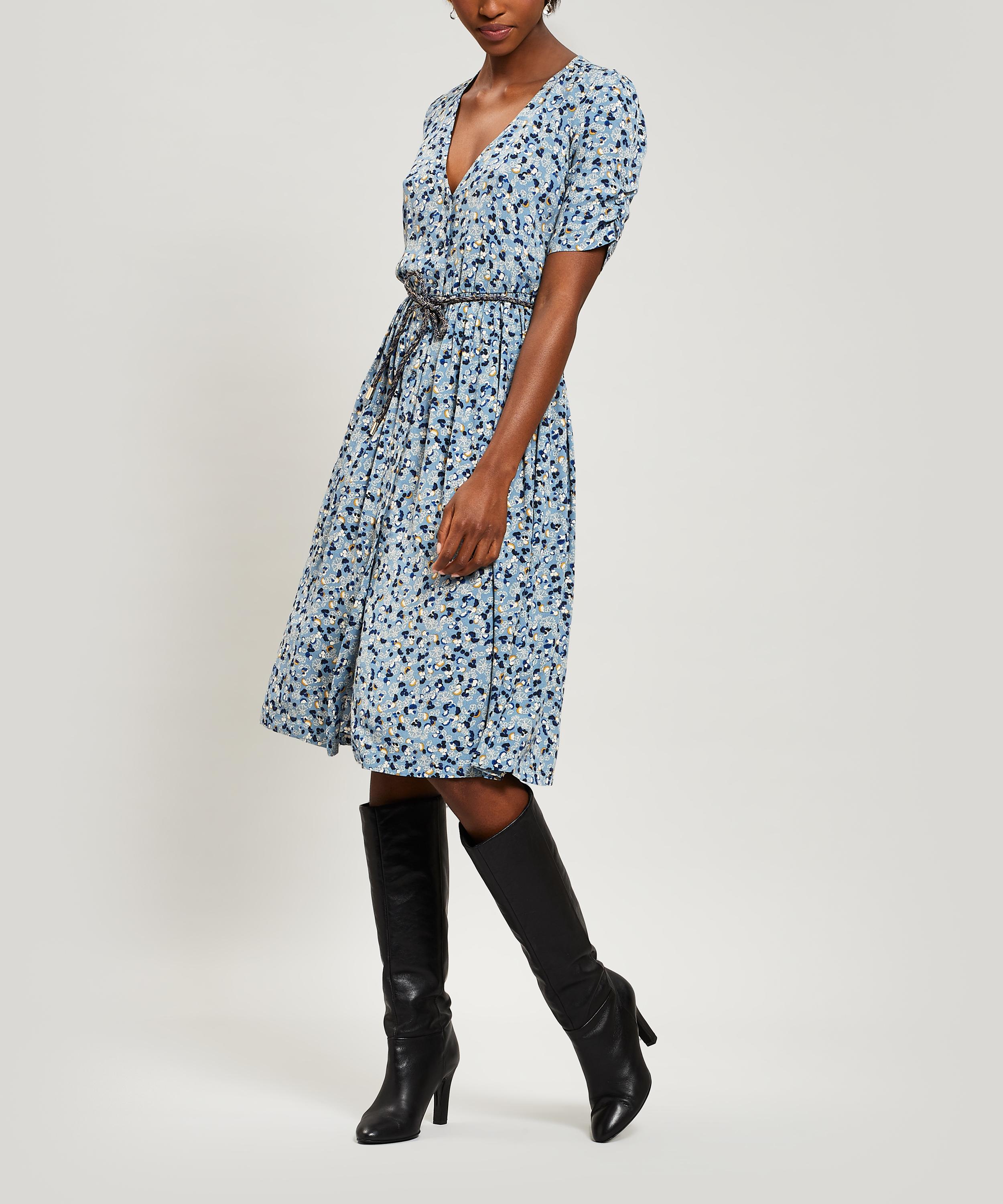 knee length dress with knee high boots