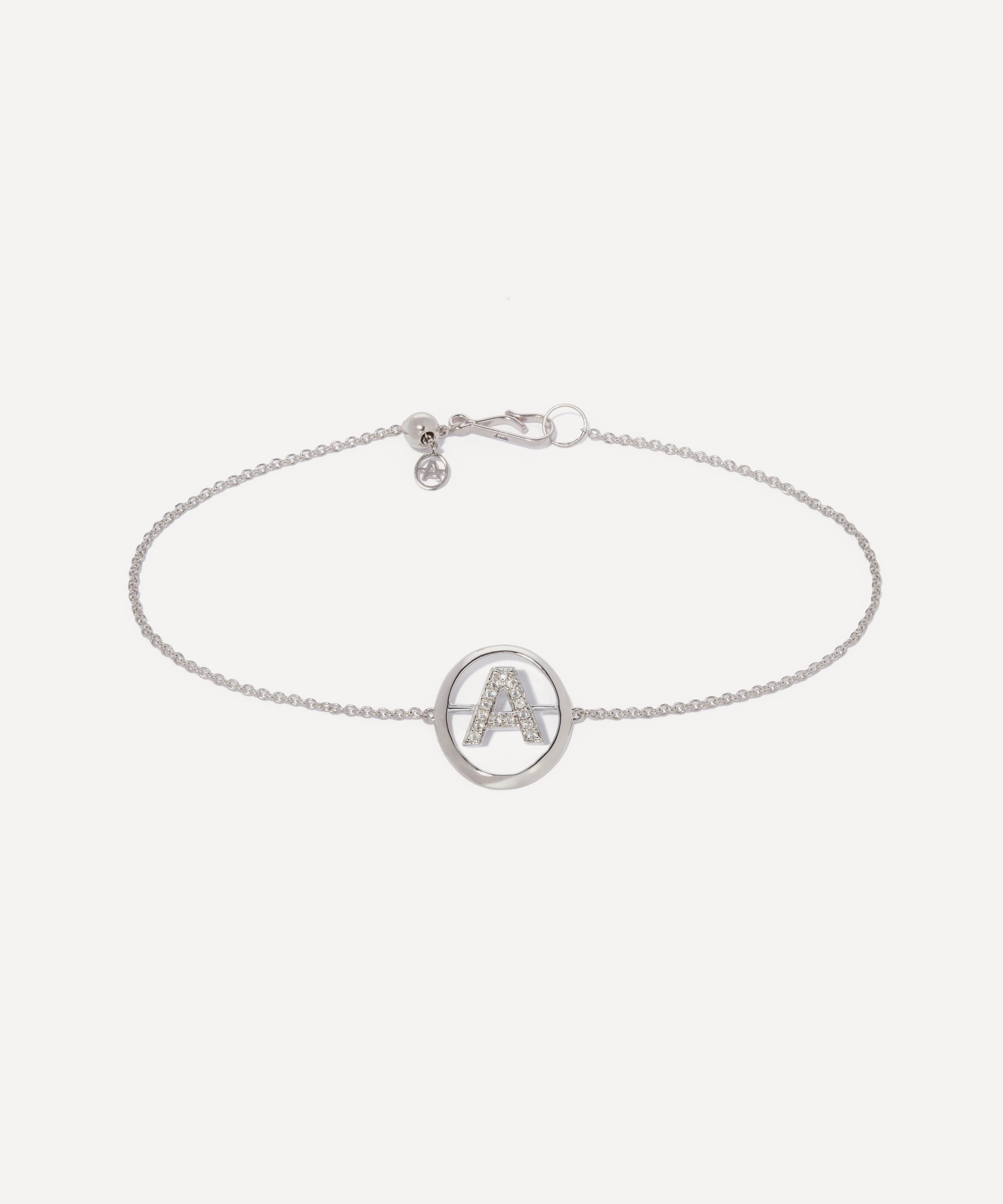 Annoushka - 18ct White Gold Diamond Initial A Bracelet image number 
