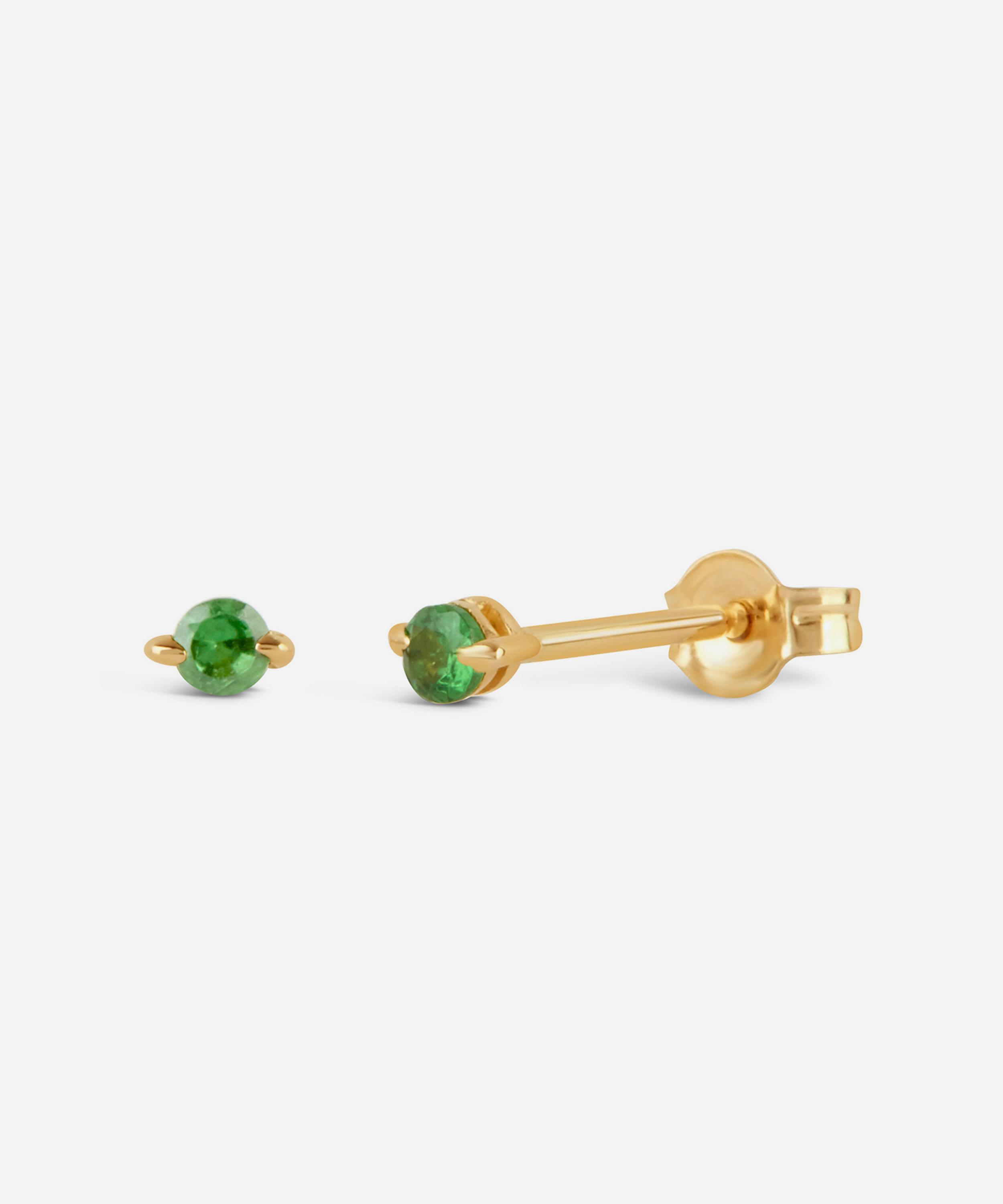 Dinny Hall - 14ct Gold Shuga Green Tsavorite Stud Earrings image number 0